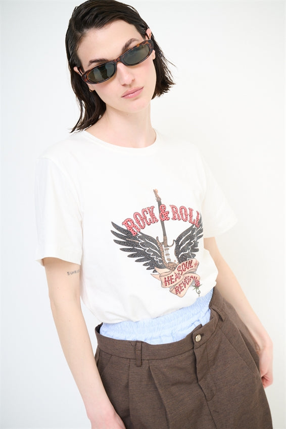 KIKISIX T-SHIRT STAMPA ROCK & ROLL
