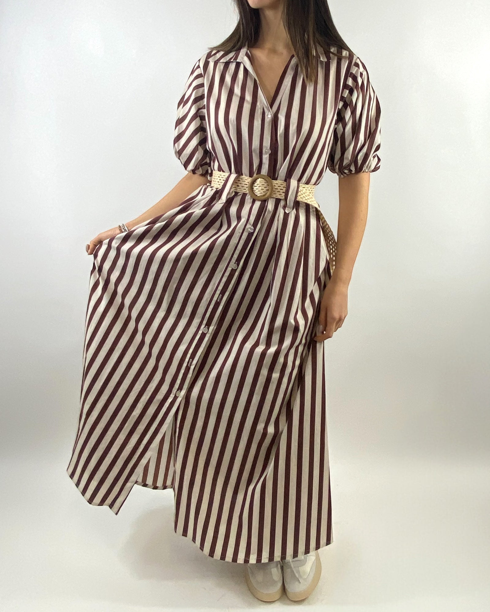 CECILE CHEMISIER BEIGE MARRONE