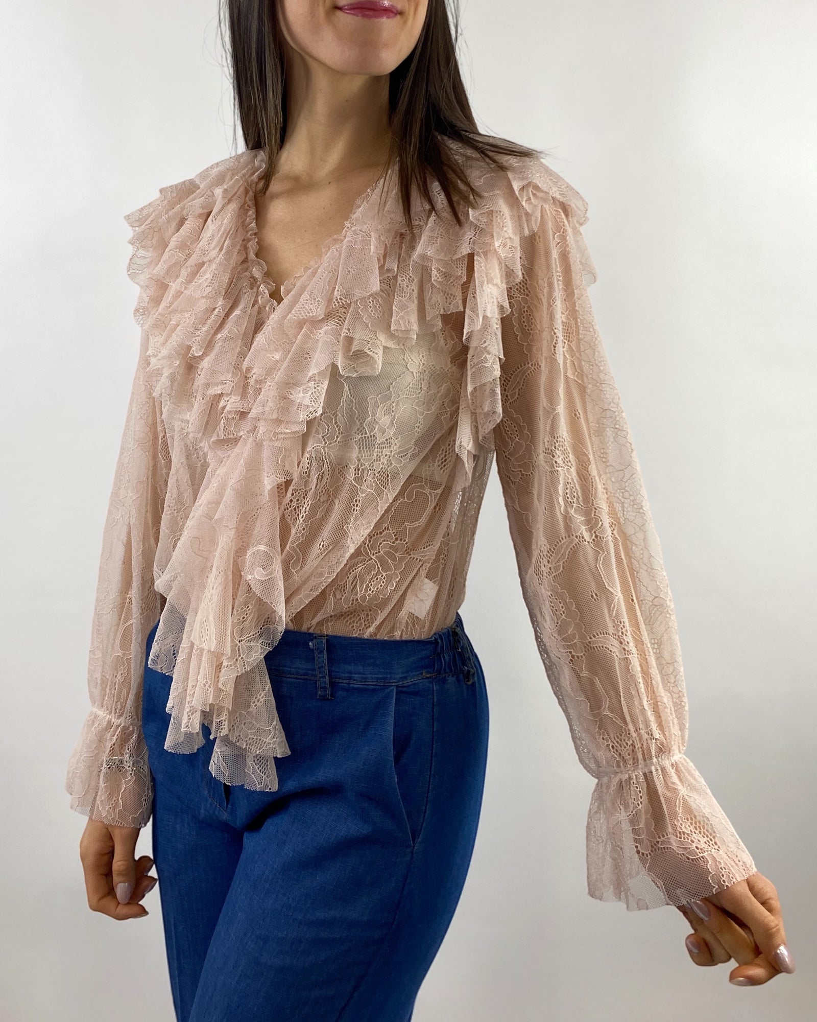 CECILE BLUSA PIZZO ROSA