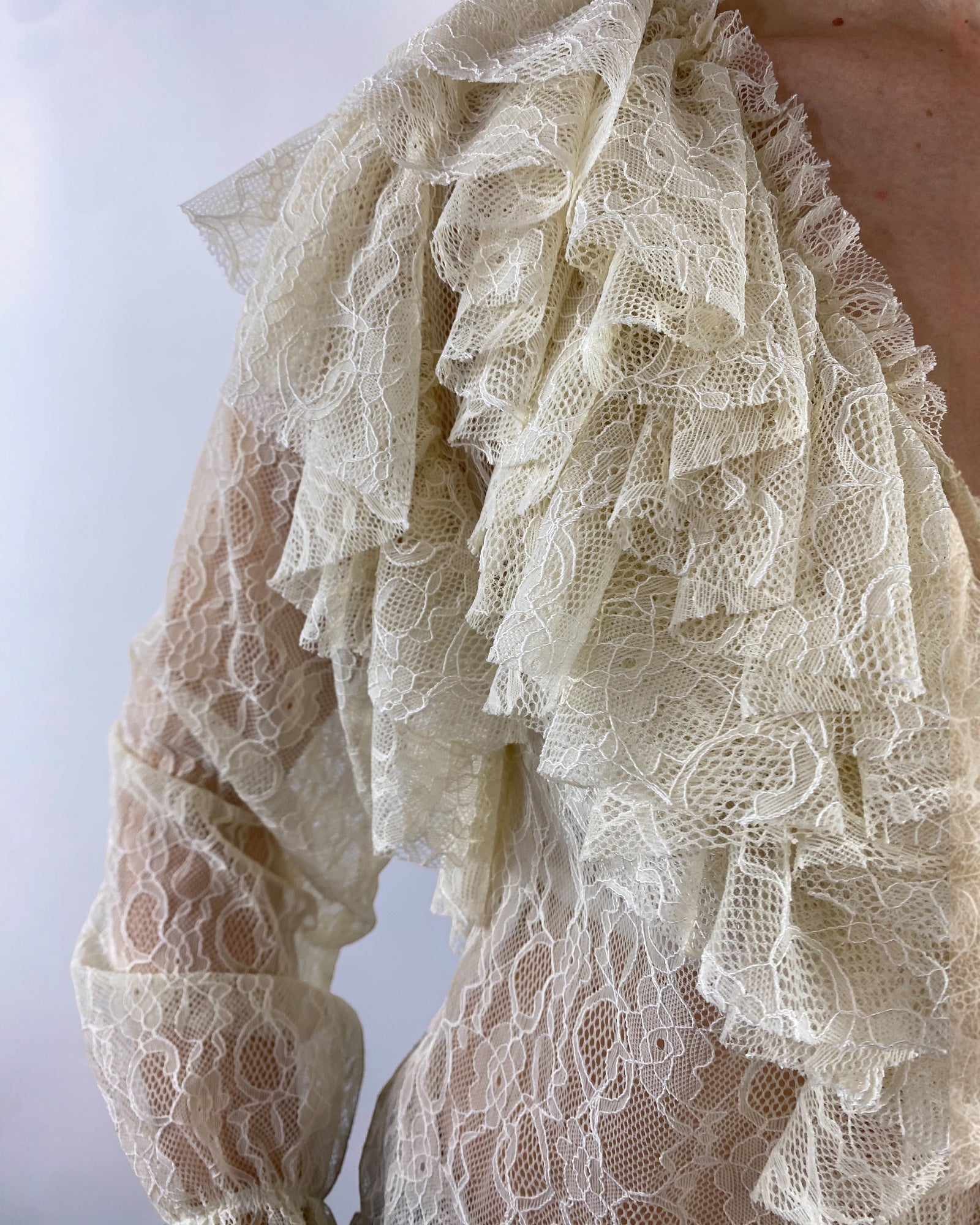CECILE BLUSA PIZZO BEIGE