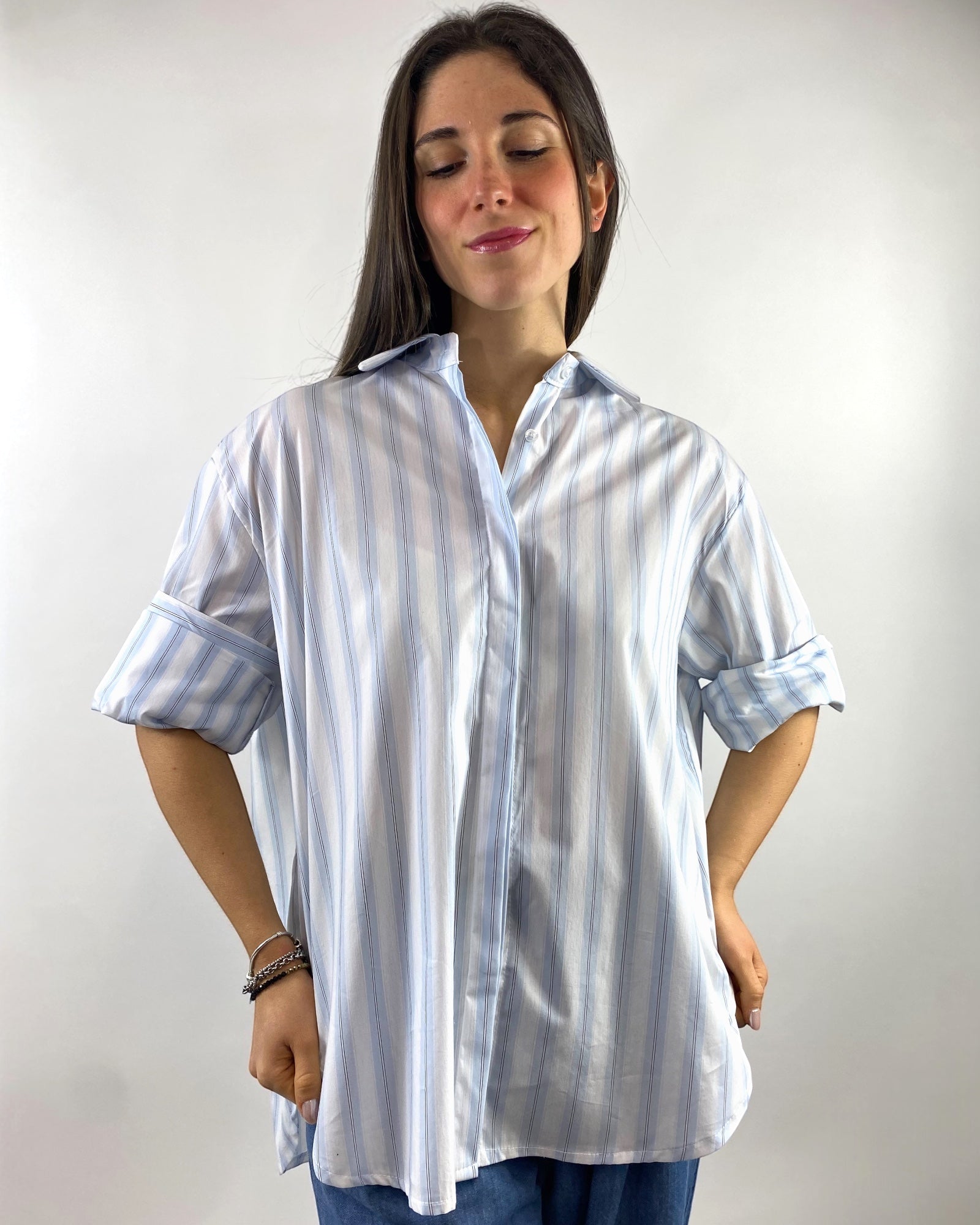 CECILE CAMICIA OVER RIGHE