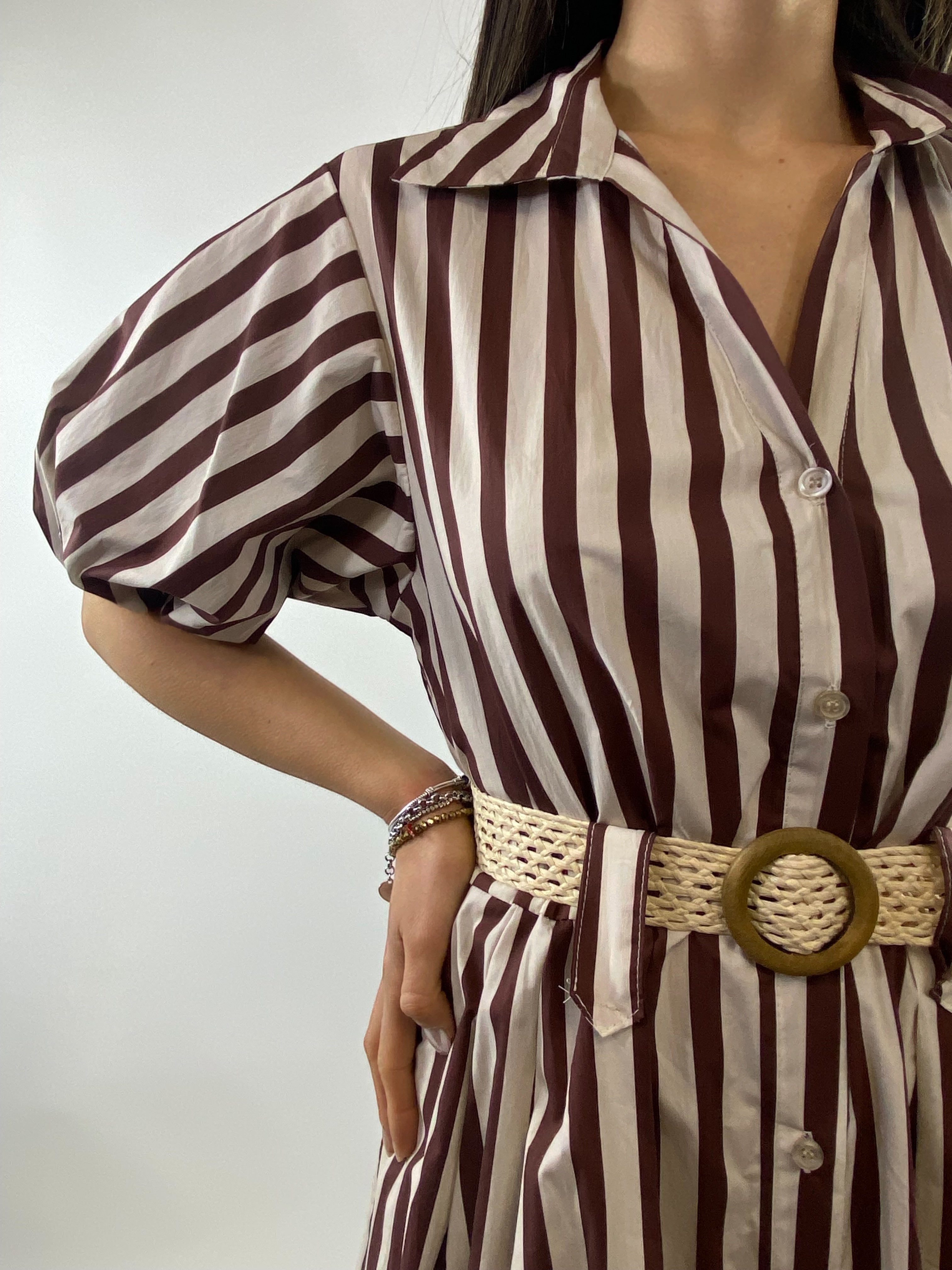 CECILE CHEMISIER BEIGE MARRONE