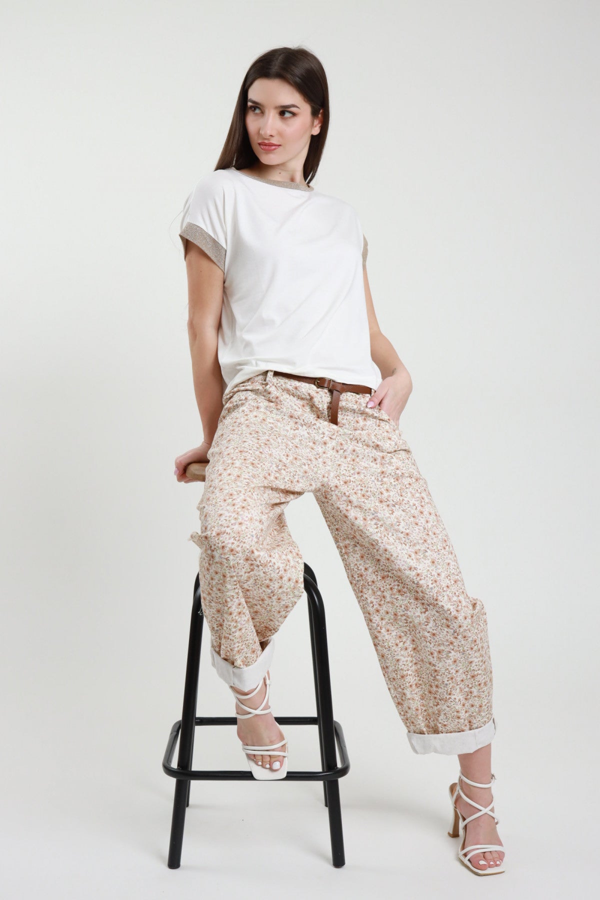 SUSY MIX PANTALONE FLOREALE