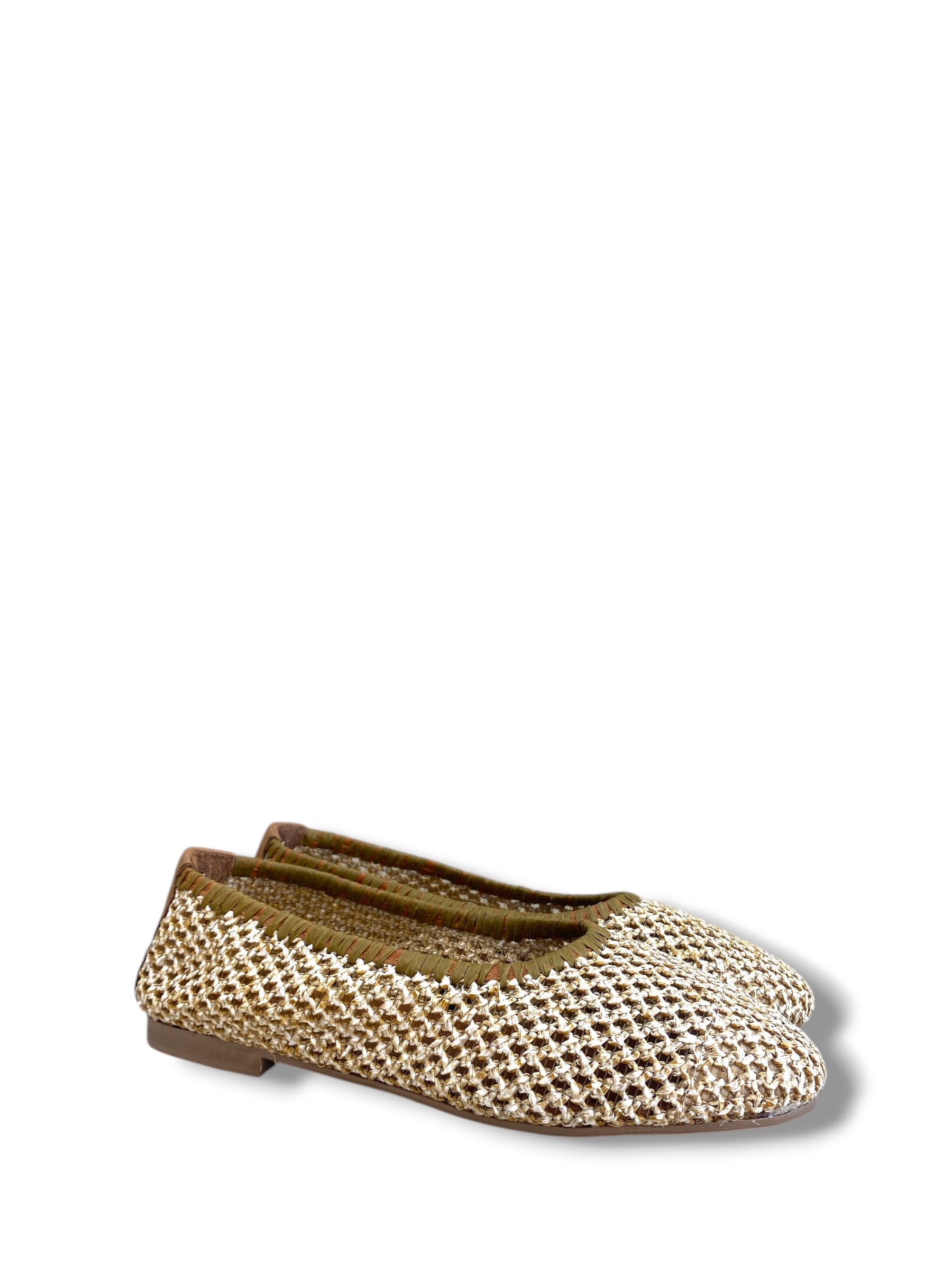 SHADDY BALLERINA RAFFIA BEIGE