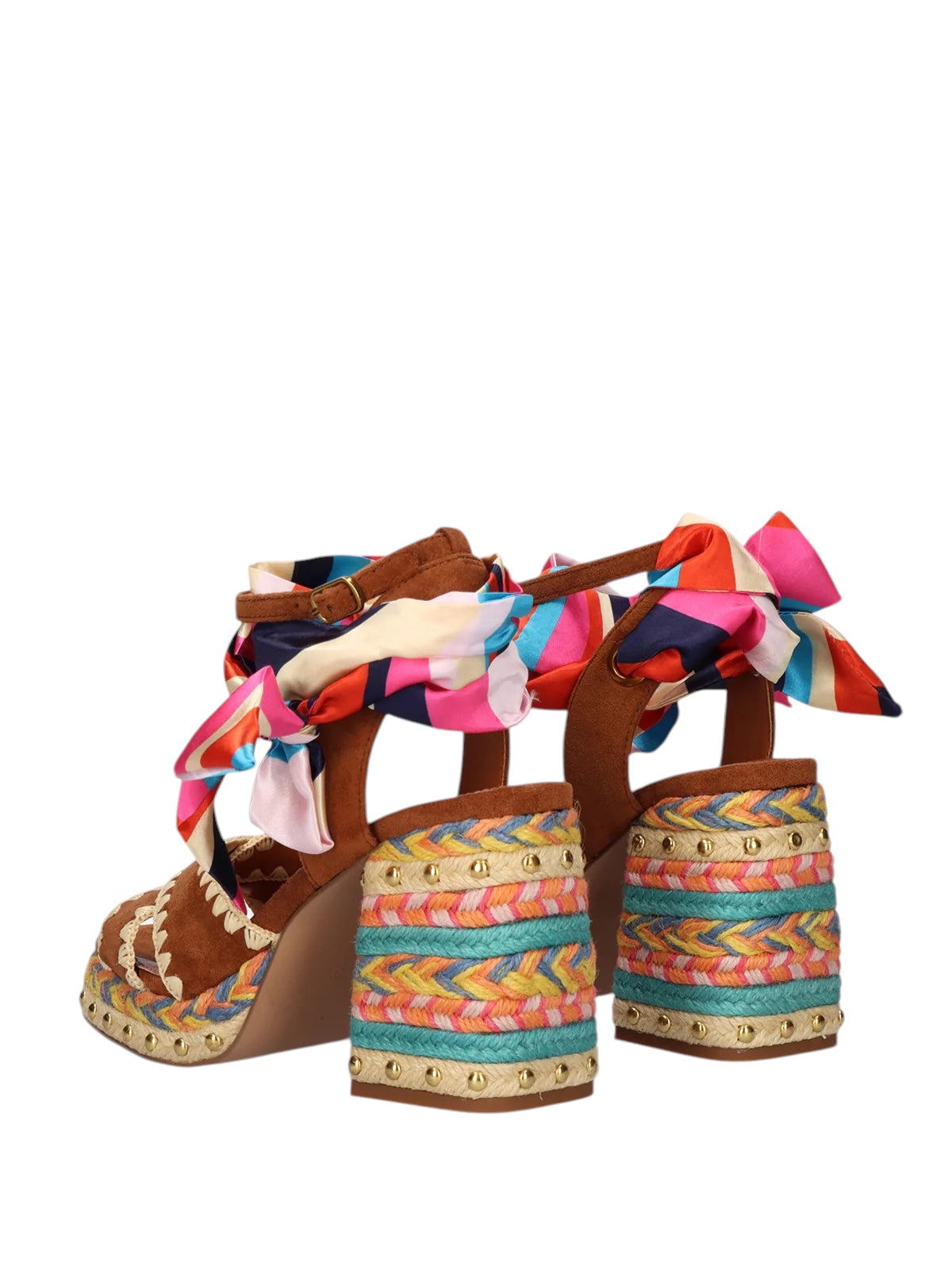 EXÉ SANDALO IN CORDA CON FOULARD