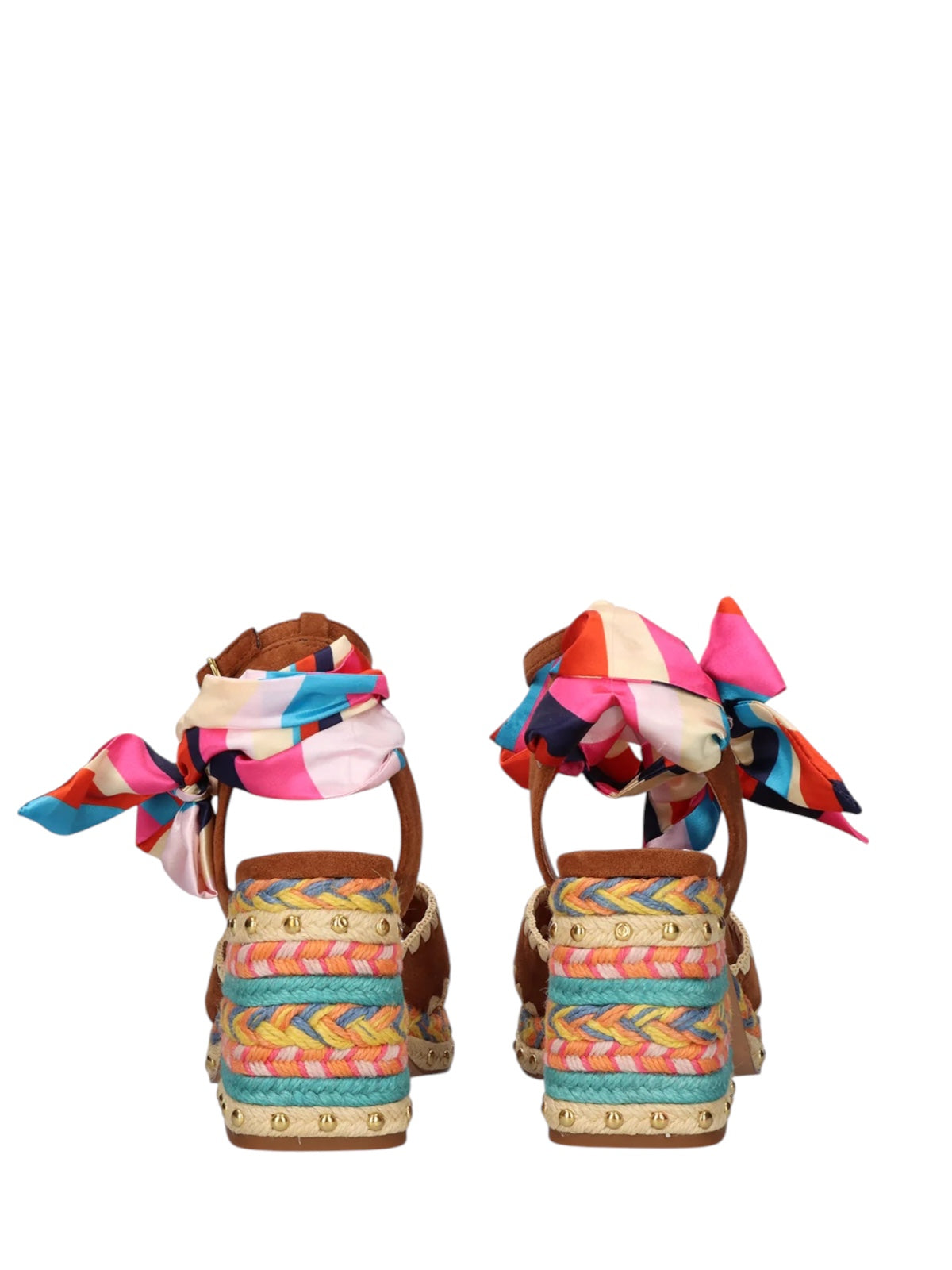 EXÉ SANDALO IN CORDA CON FOULARD