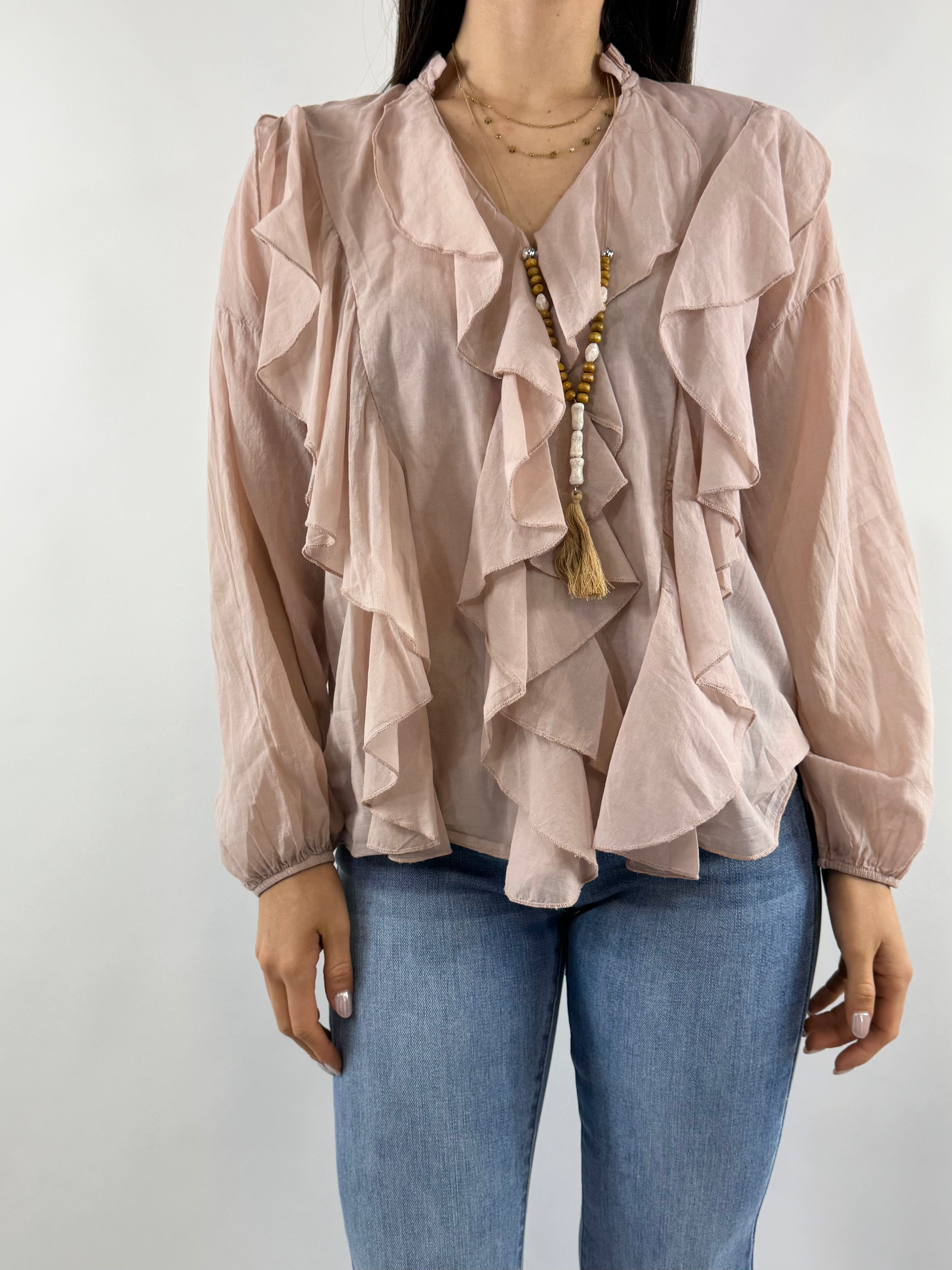 SUSY MIX CAMICIA CON COLLANA ROSA CIPRIA