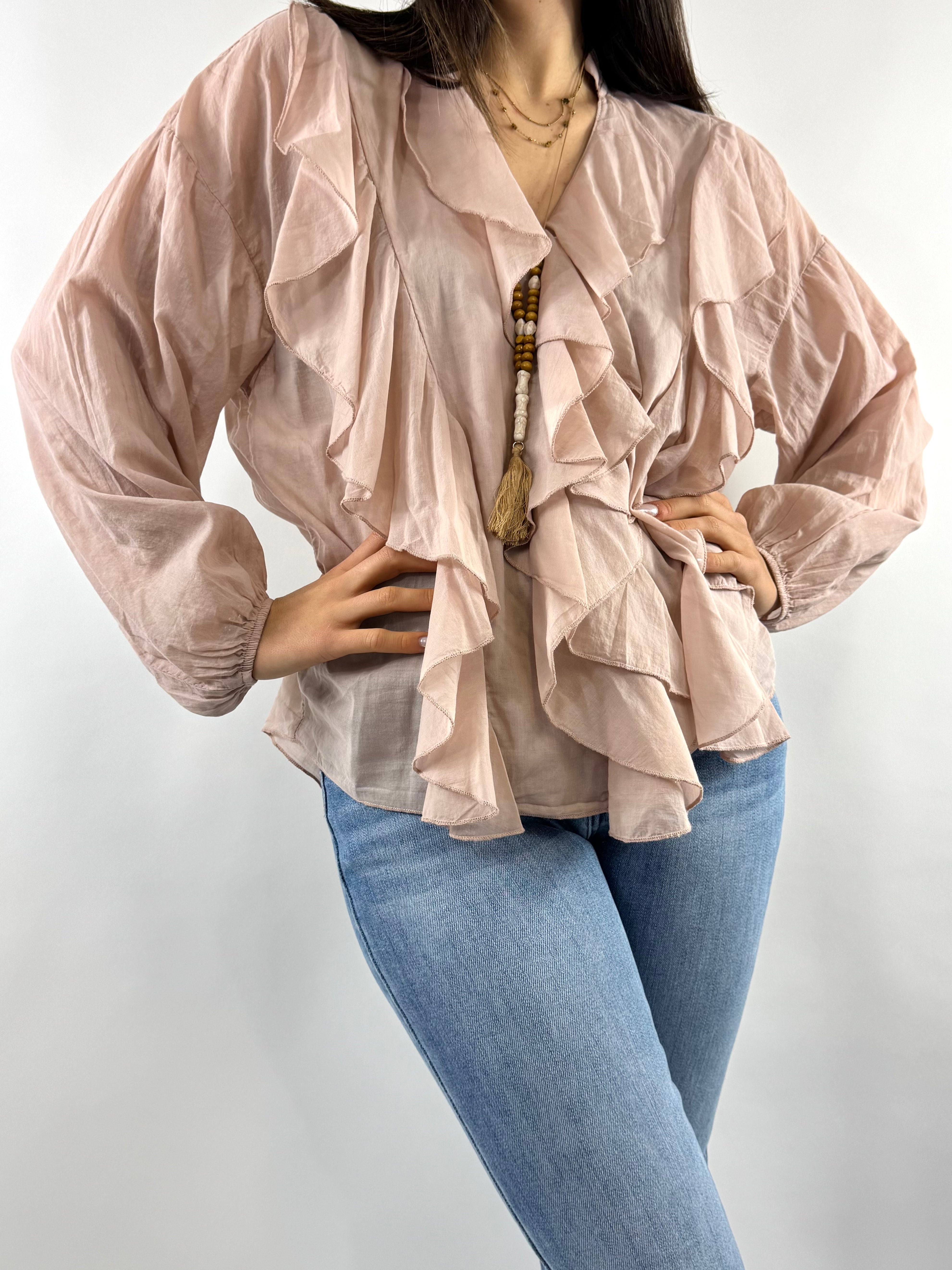 SUSY MIX CAMICIA CON COLLANA ROSA CIPRIA