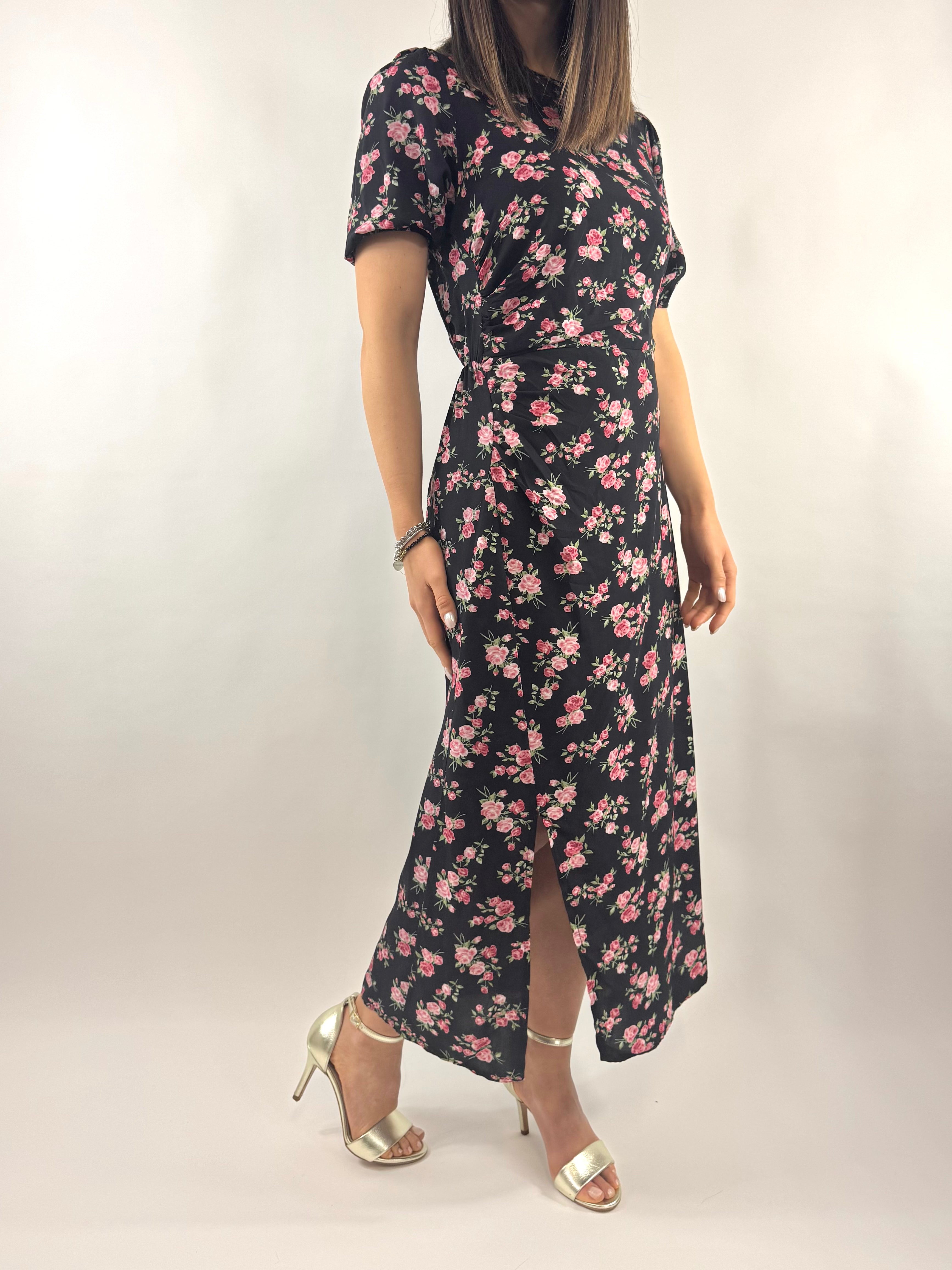 SUSY MIX ABITO LUNGO FIORI NERO