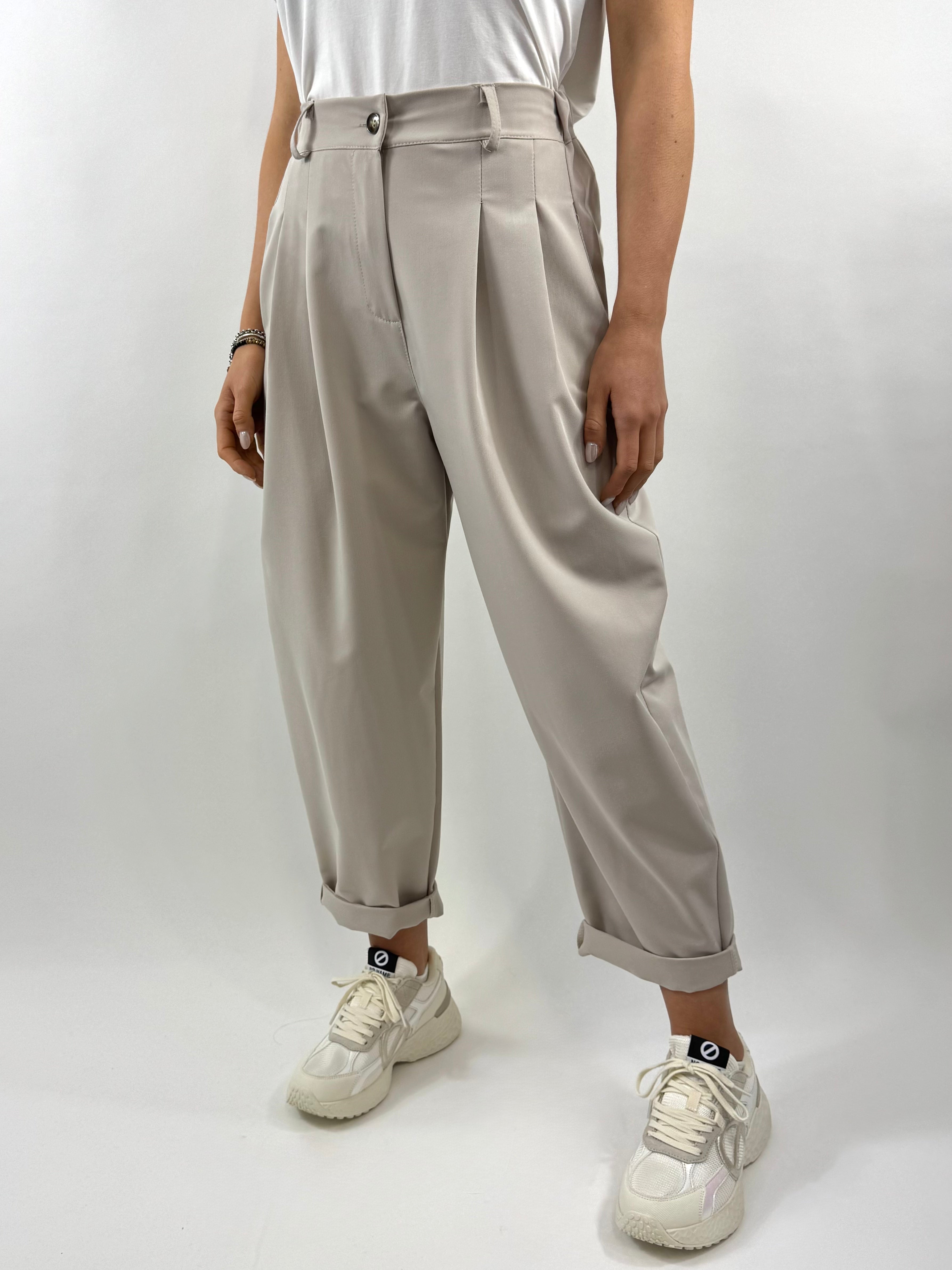 CECILE PANTALONE PENCE SABBIA