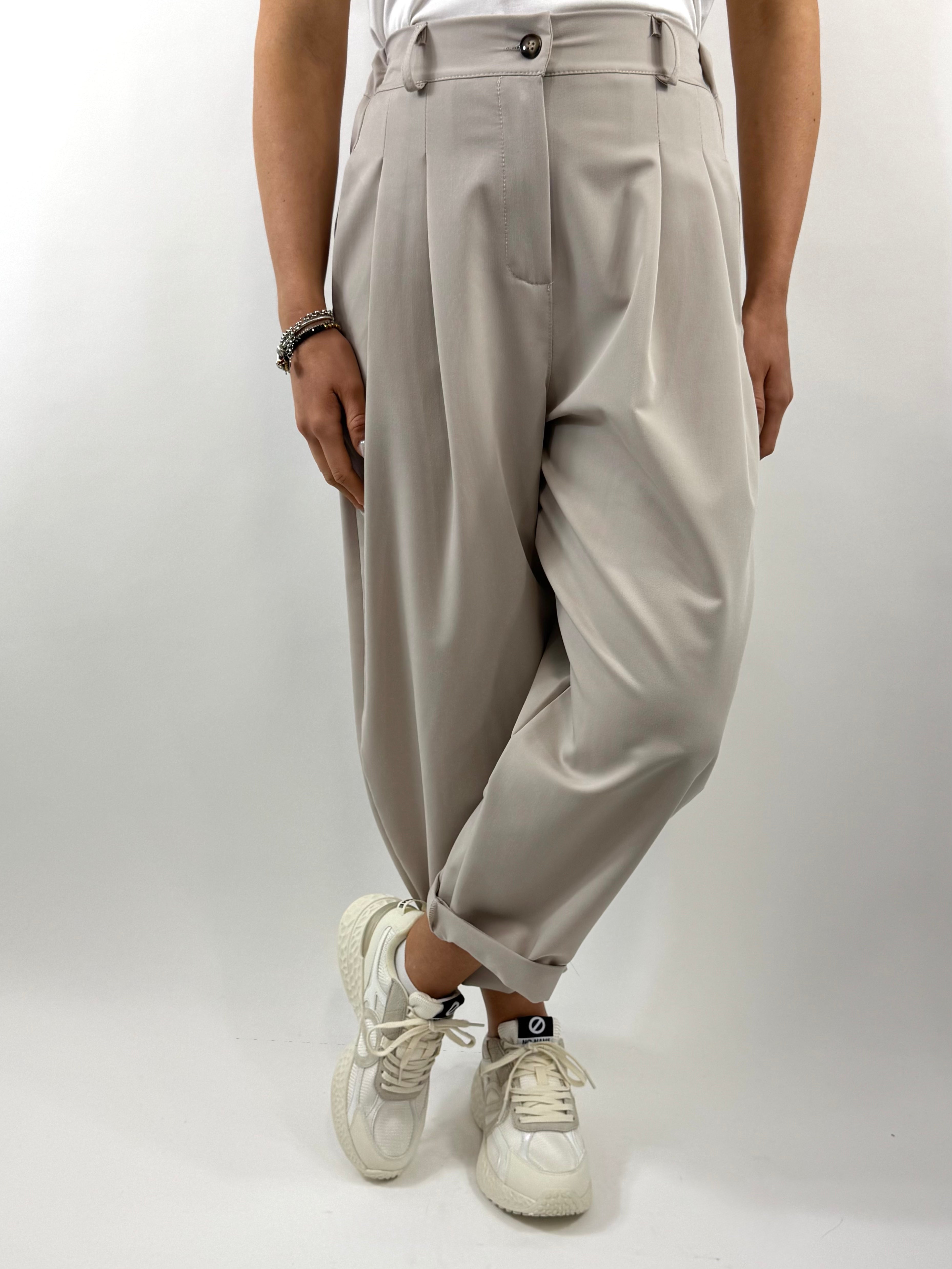 CECILE PANTALONE PENCE SABBIA
