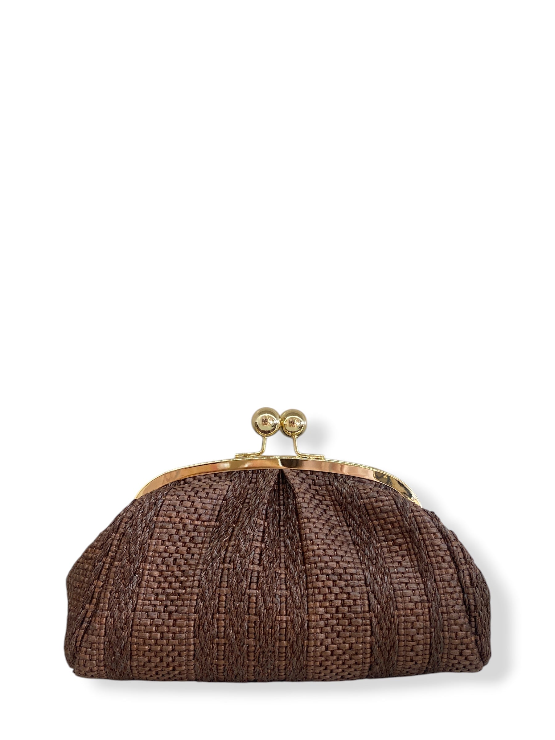 CECILE POCHETTE PASTICCINO RAFIA MORO