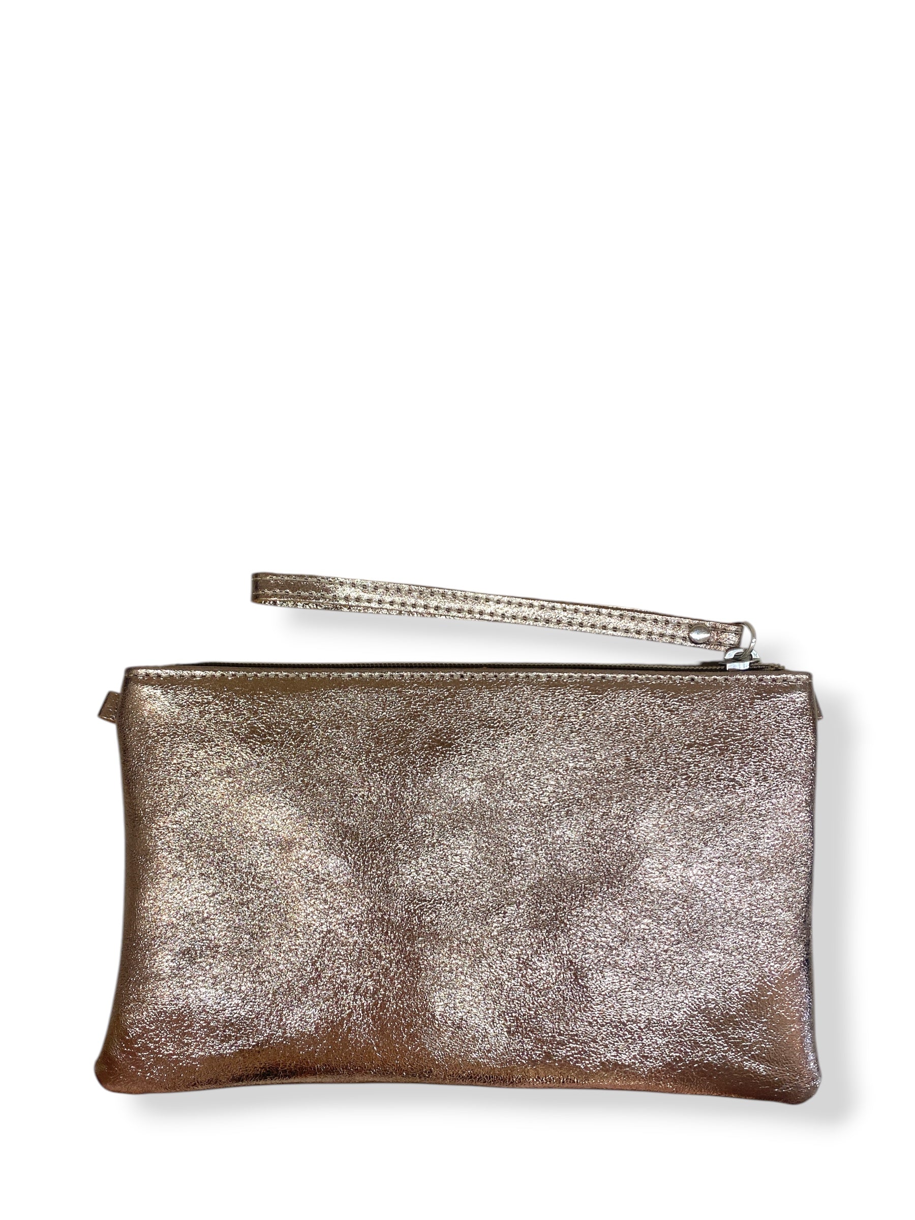CECILE POCHETTE LAMINATA BRONZO