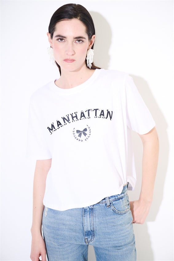KIKISIX T-SHIRT CROP MANHATTAN