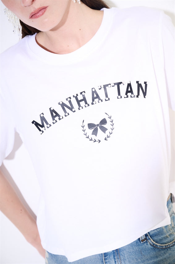 KIKISIX T-SHIRT CROP MANHATTAN