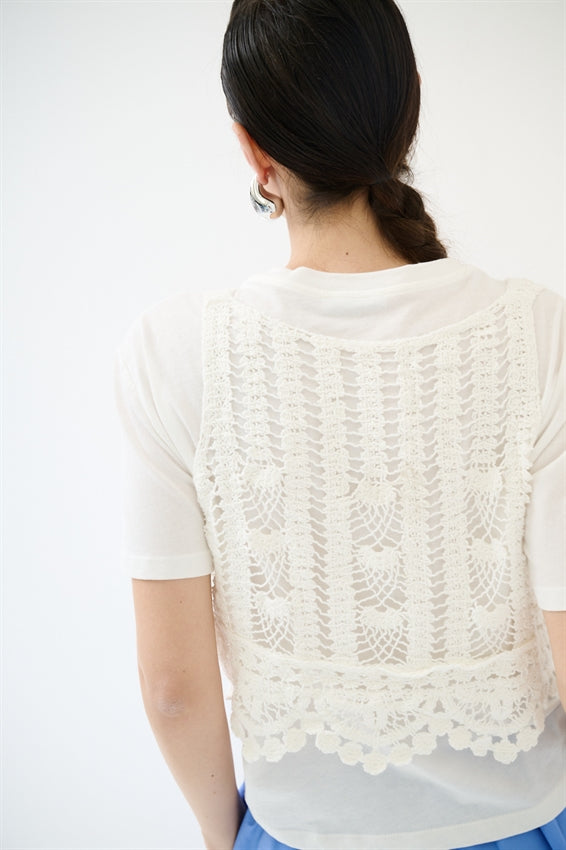 KIKISIX T-SHIRT CON TOP PANNA