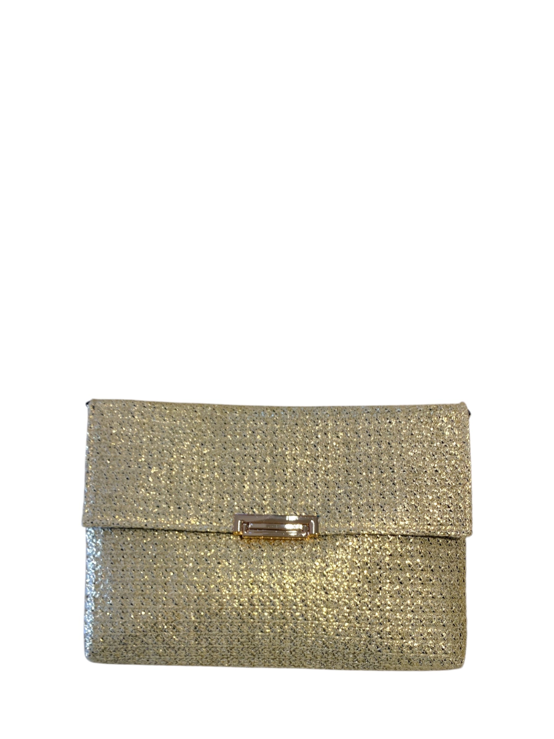 ANNA CECERE POCHETTE INTRECCIATA ORO