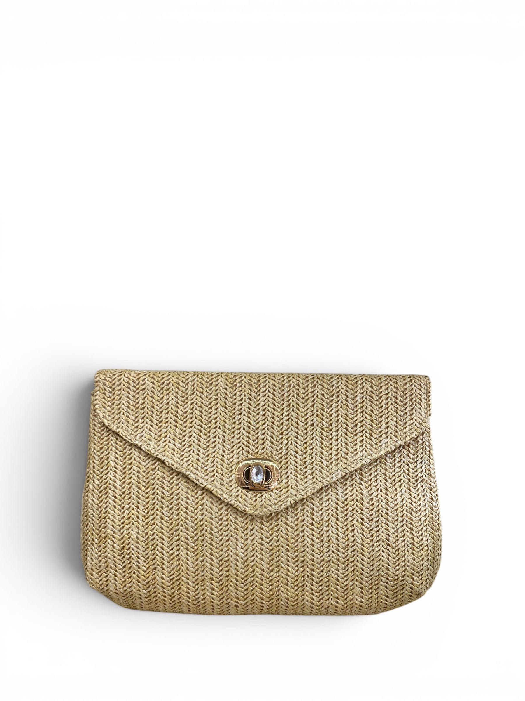 ANNA CECERE POCHETTE RAFIA NATURALE