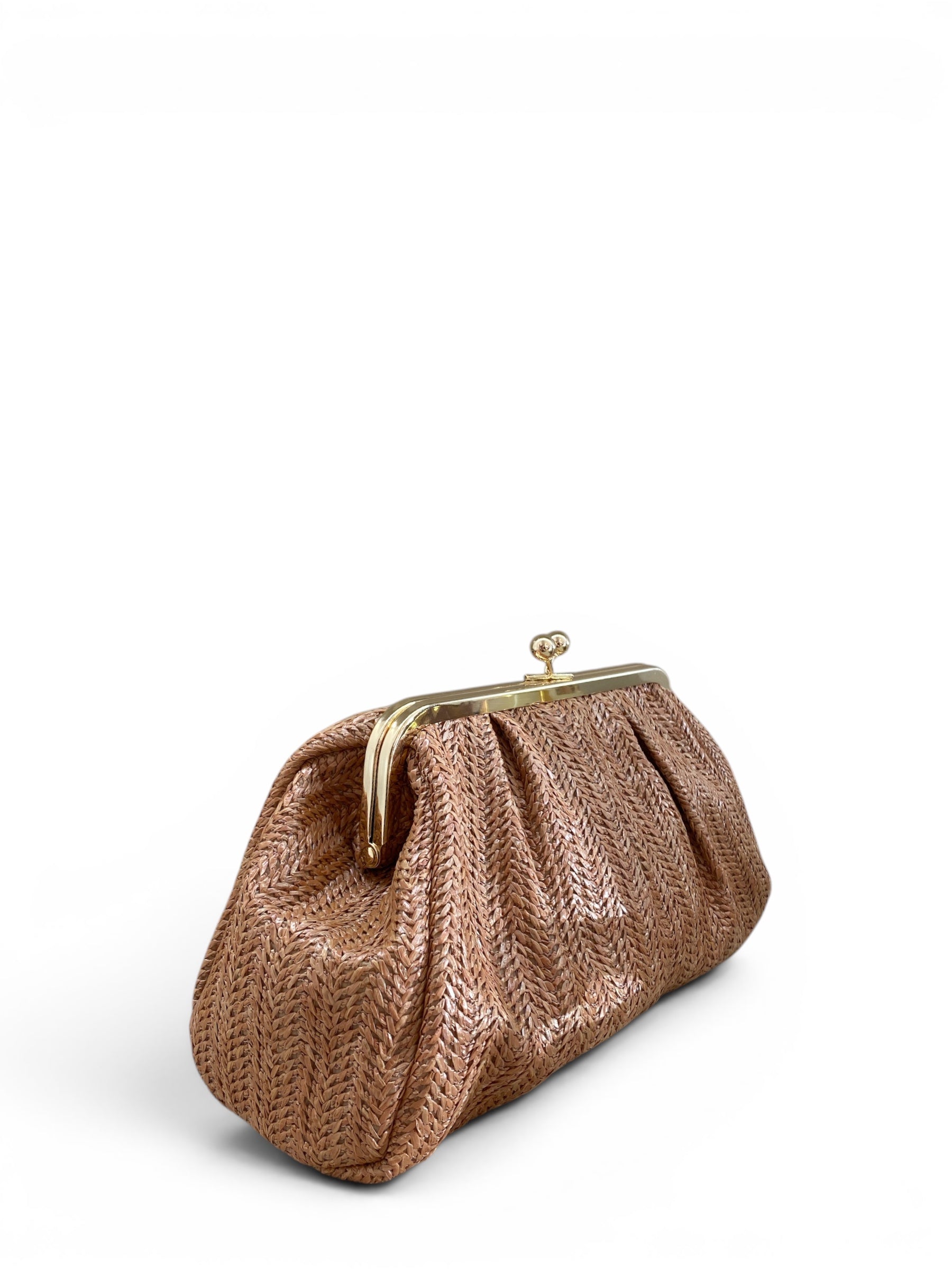 ANNA CECERE POCHETTE PASTICCINO CARAMELLO