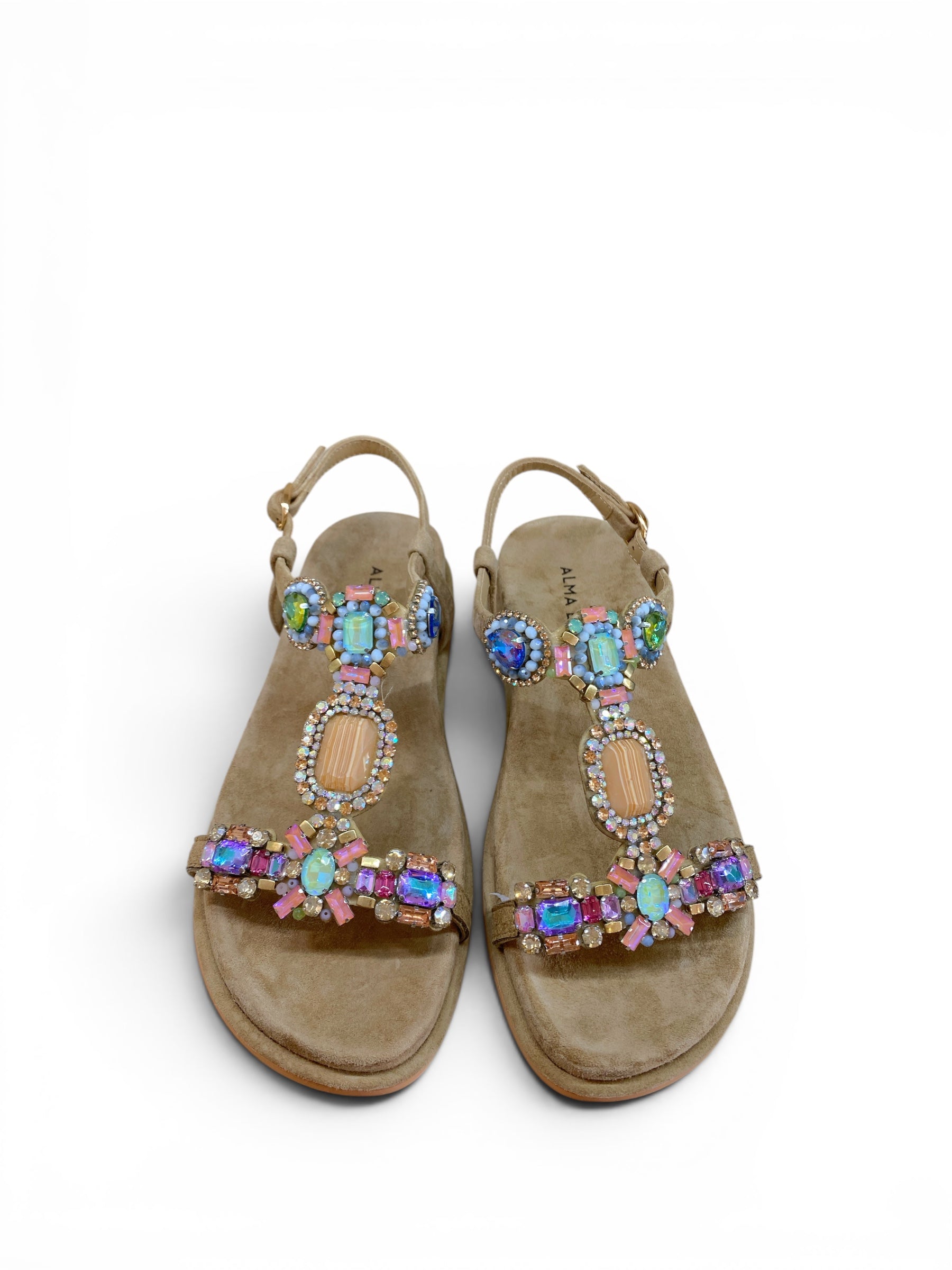 ALMA EN PENA SANDALO PIETRE COLORATE