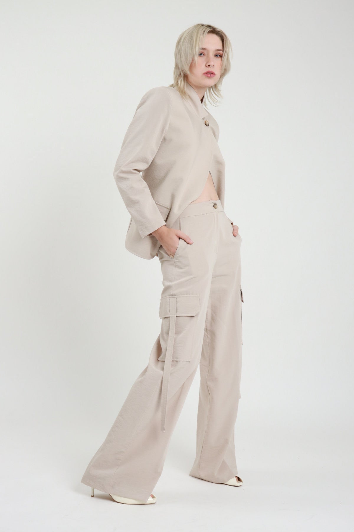 SUSY MIX PANTALONE CARGO BEIGE