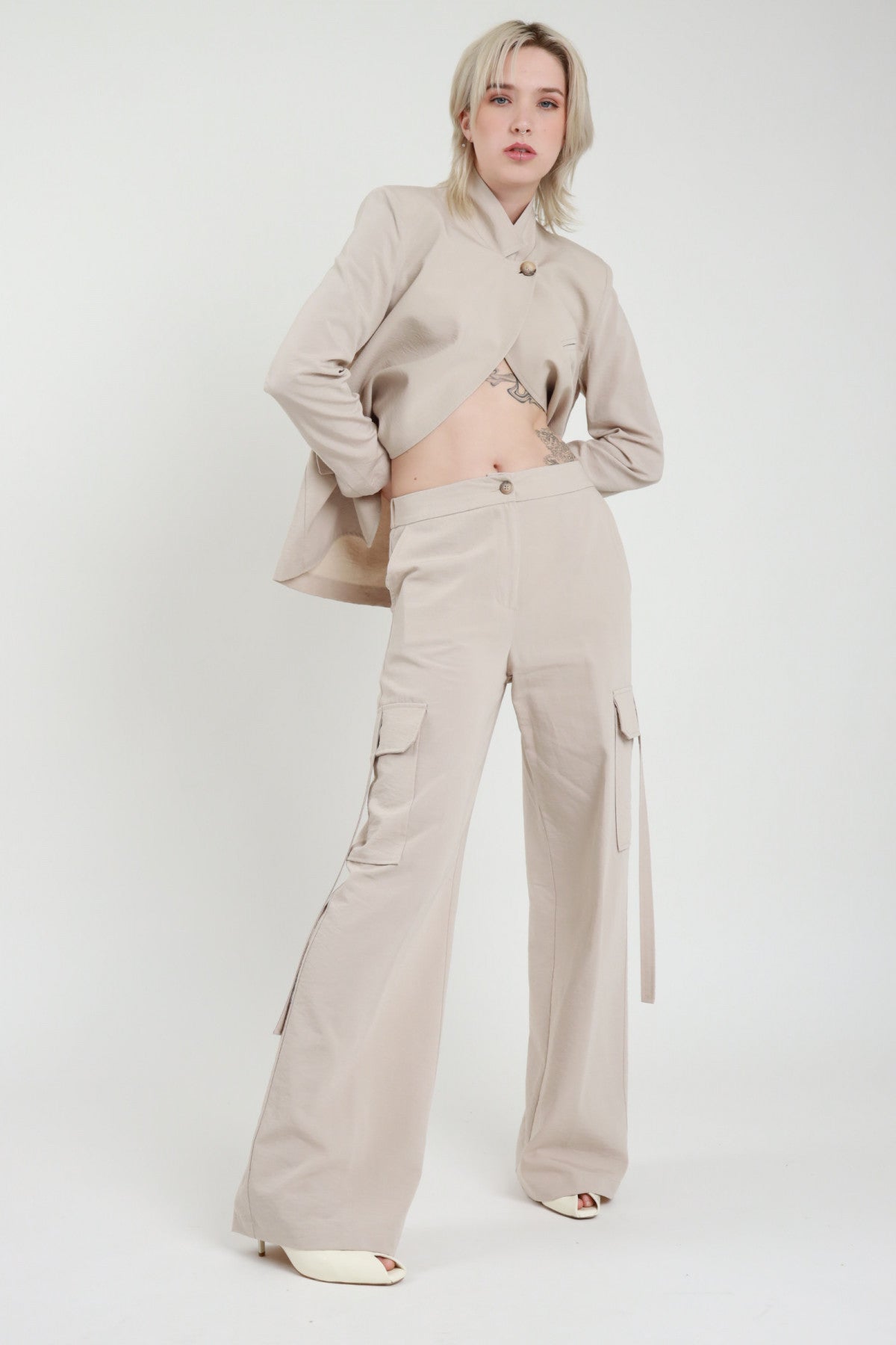 SUSY MIX PANTALONE CARGO BEIGE