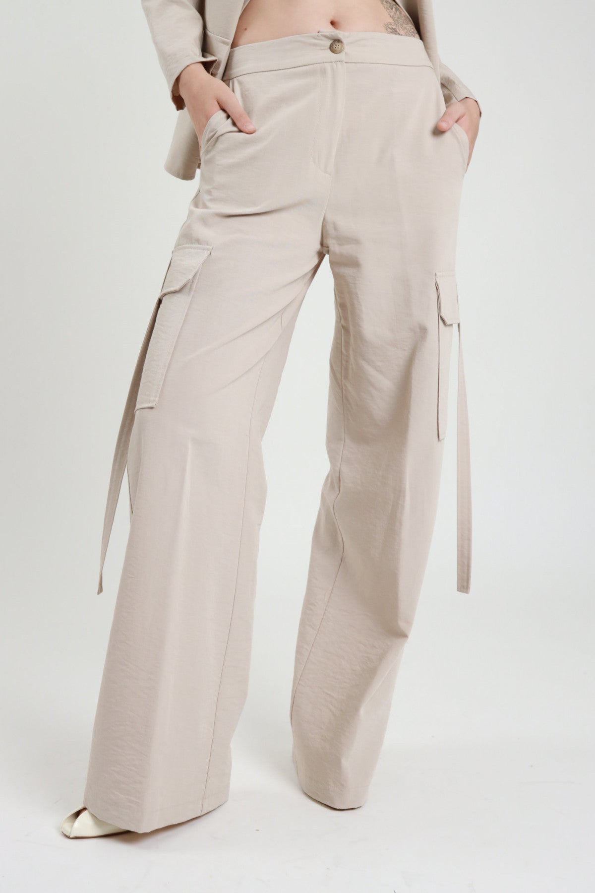 SUSY MIX PANTALONE CARGO BEIGE