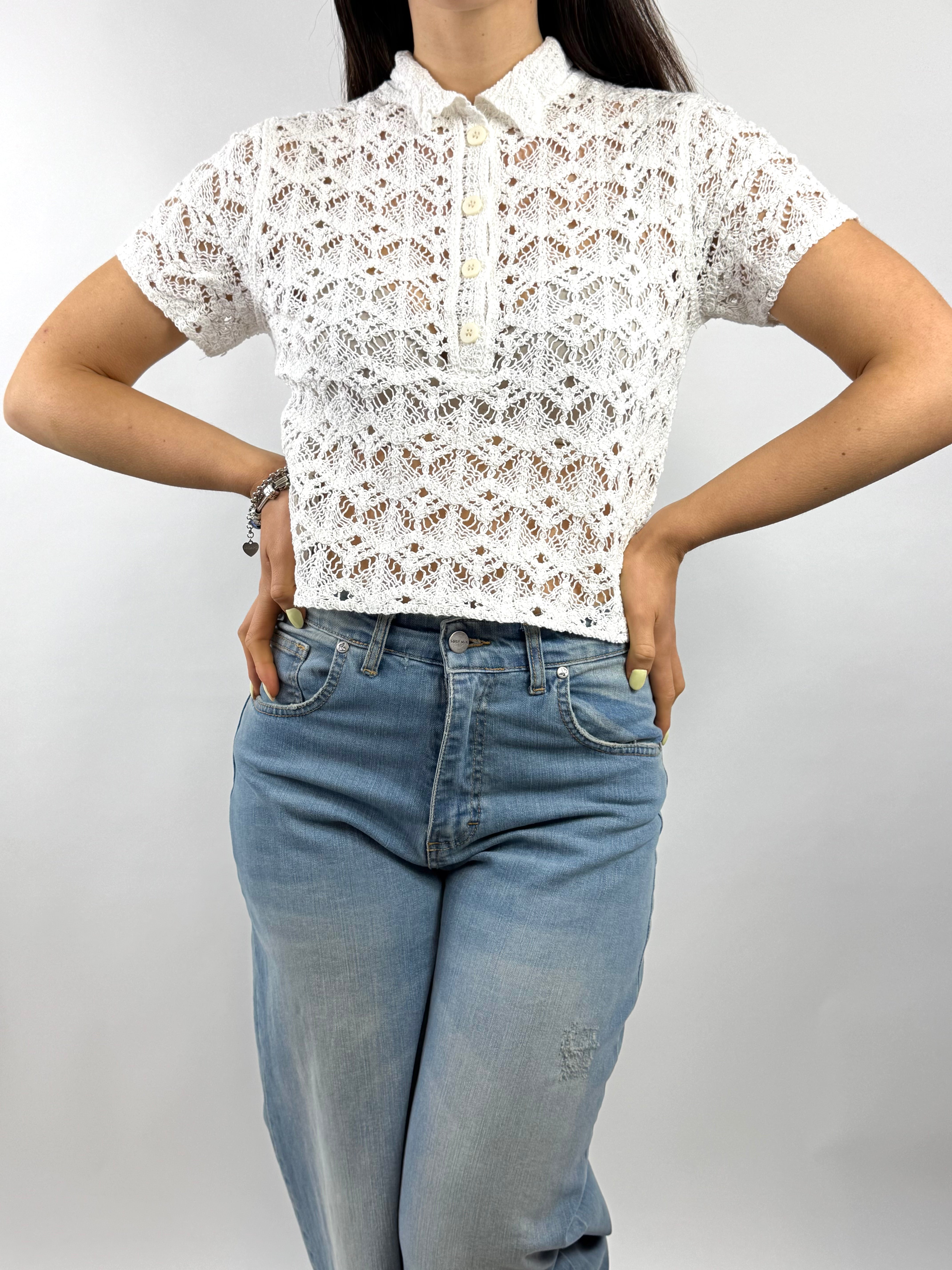SUSY MIX POLO CROCHET BIANCA