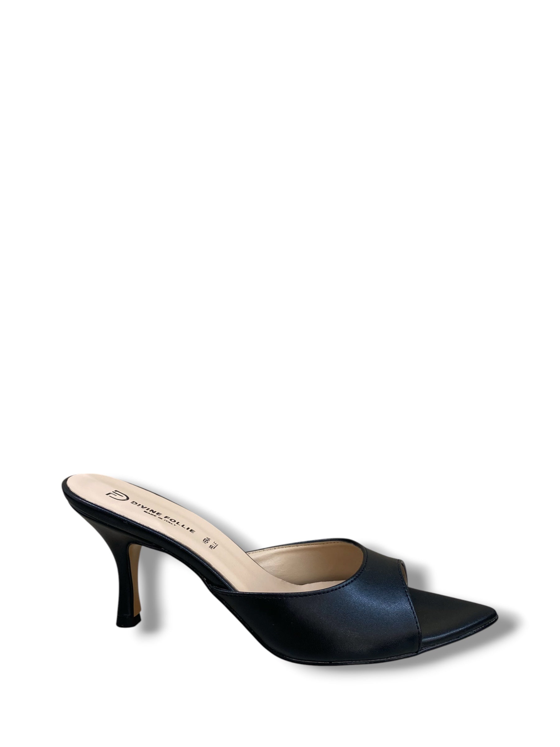 DIVINE FOLLIE CIABATTA CON TACCO NERA