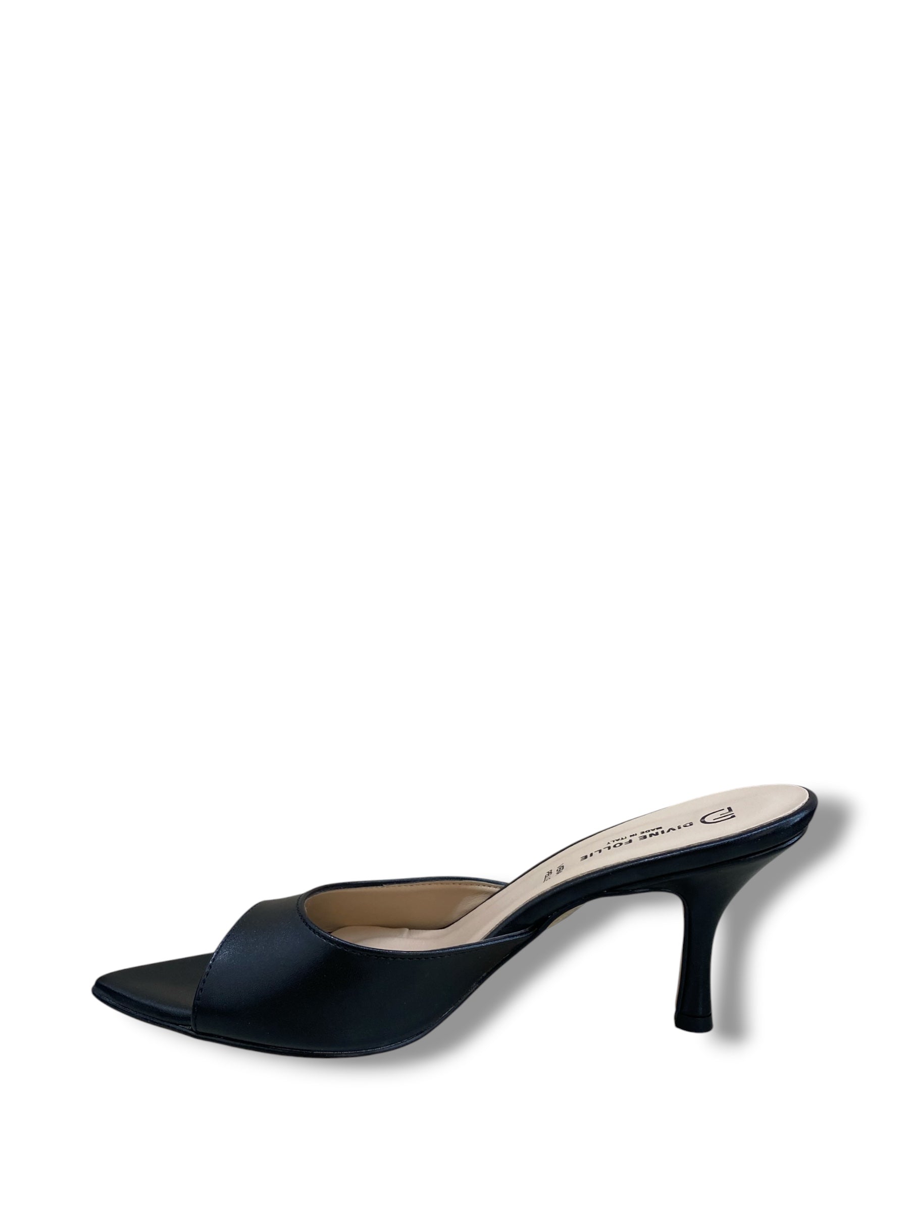 DIVINE FOLLIE CIABATTA CON TACCO NERA