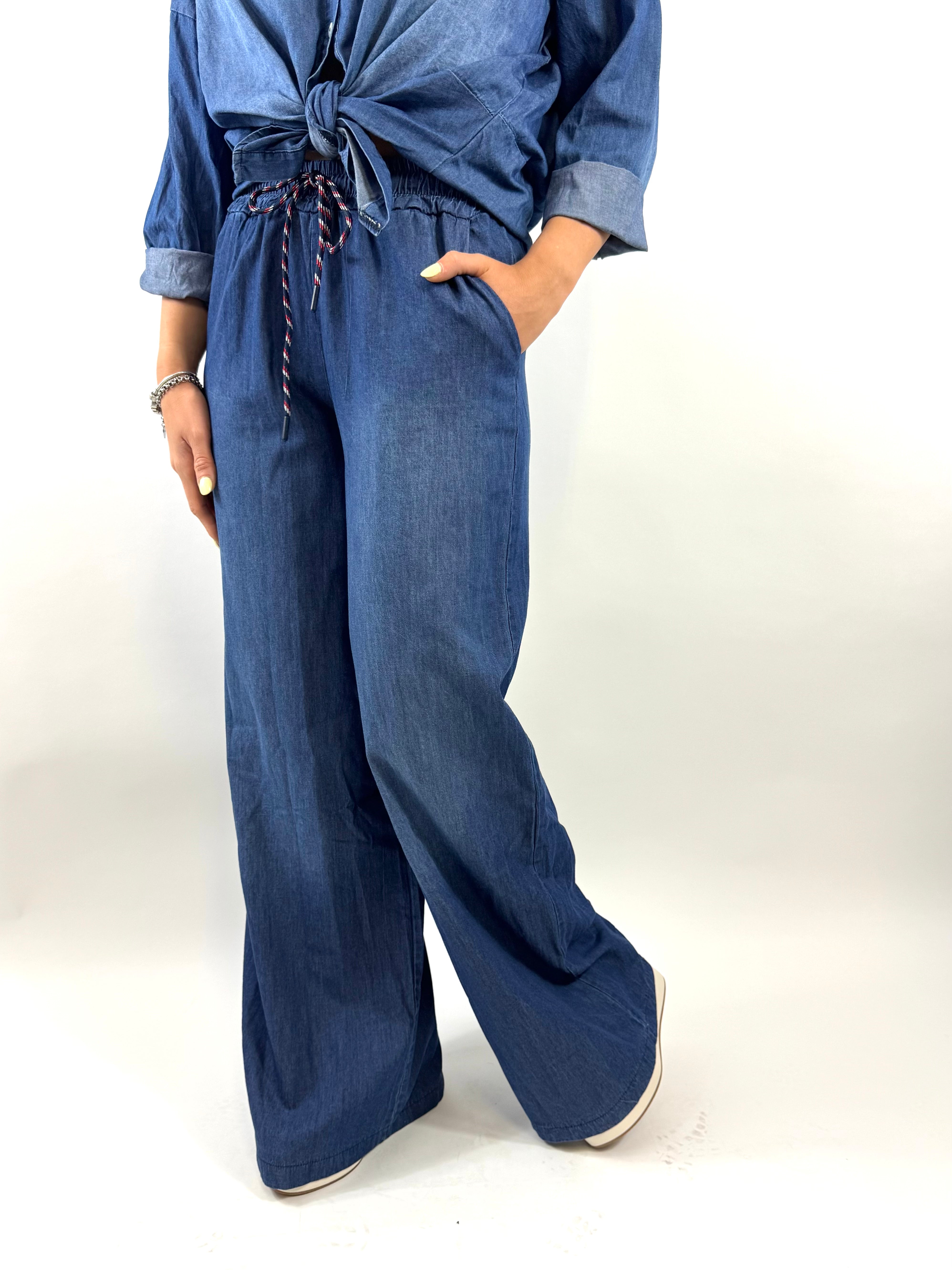 SUSY MIX PANTALONE CHAMBRAY