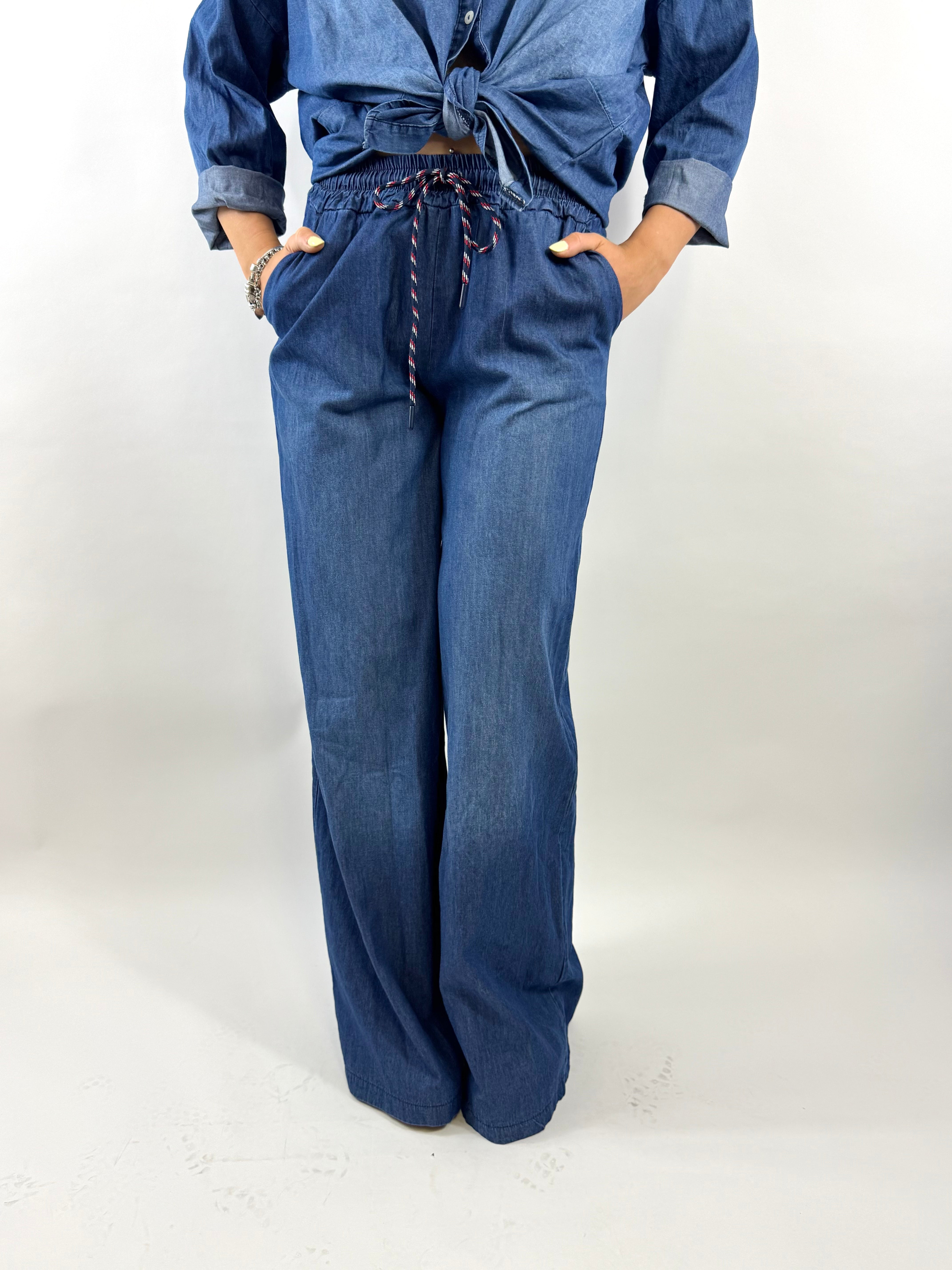 SUSY MIX PANTALONE CHAMBRAY