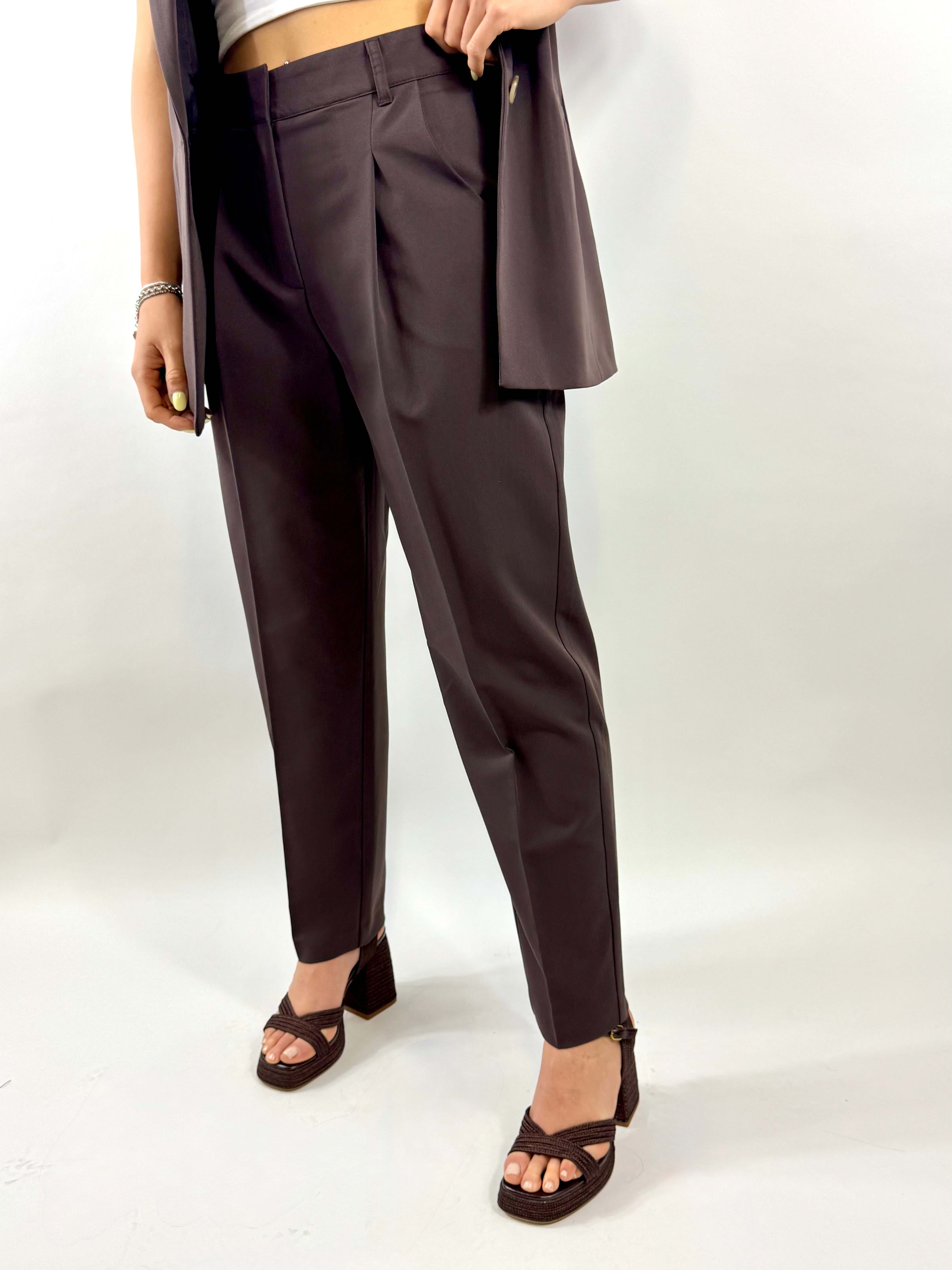 SUSY MIX PANTALONE CAPRI MORO