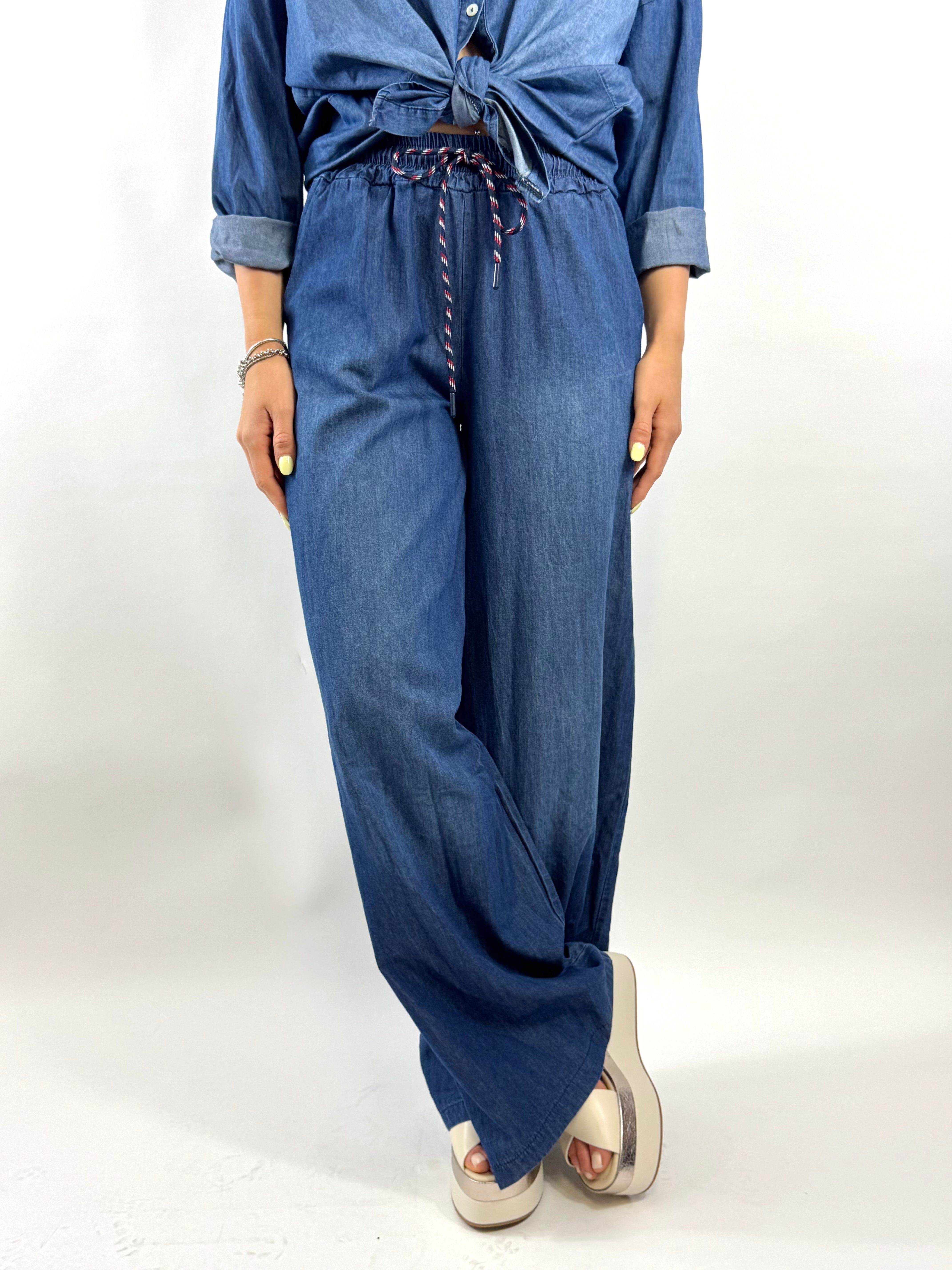 SUSY MIX PANTALONE CHAMBRAY