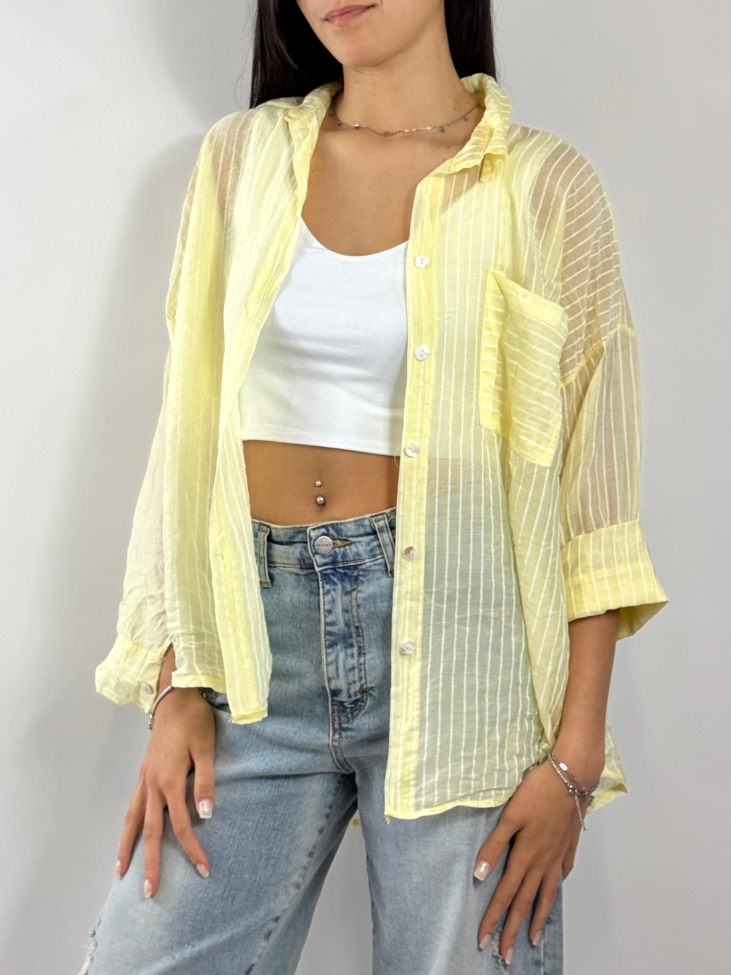 CECILIE CAMICIA A RIGHE GIALLA