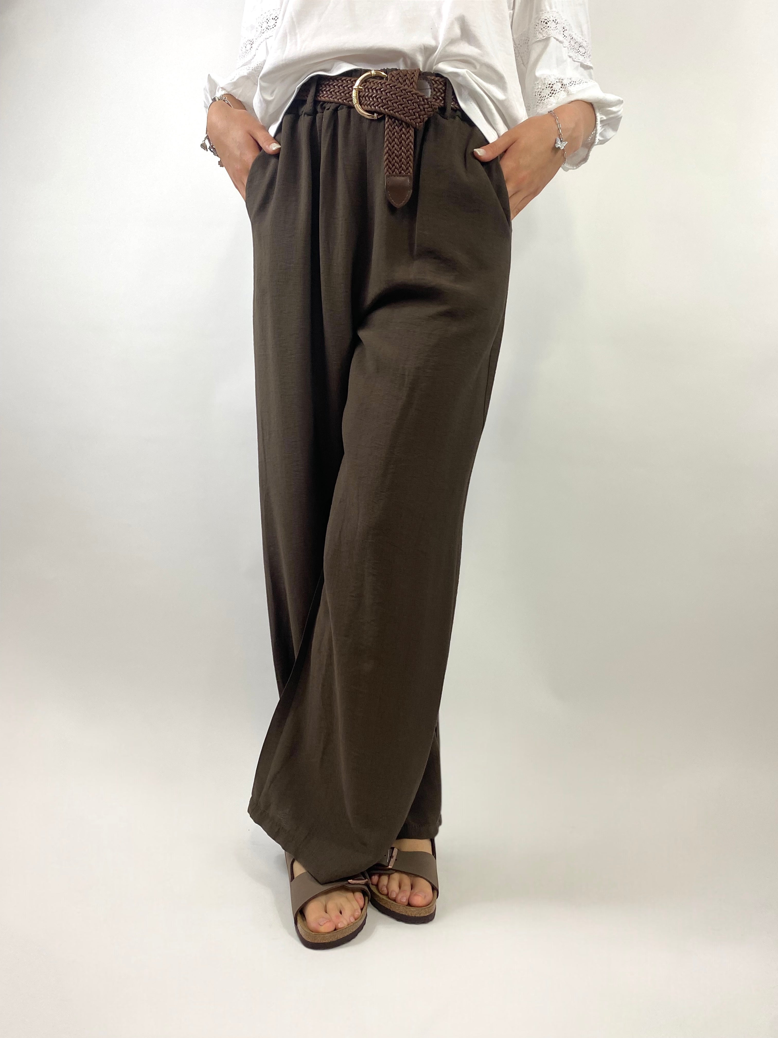 CECILE PANTALONE AMPIO MORO