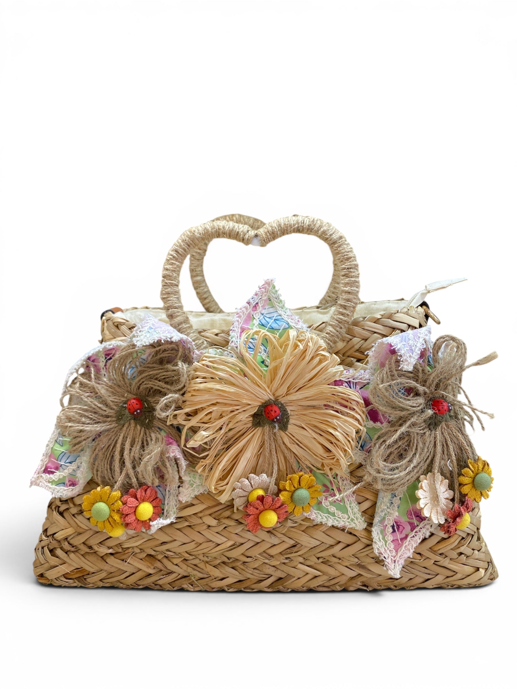 SUSY MIX BORSA PAGLIA CON FIORI