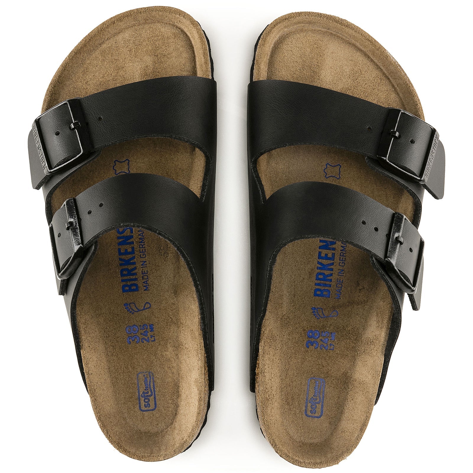 BIRKENSTOCK ARIZONA SOFT BLACK UOMO