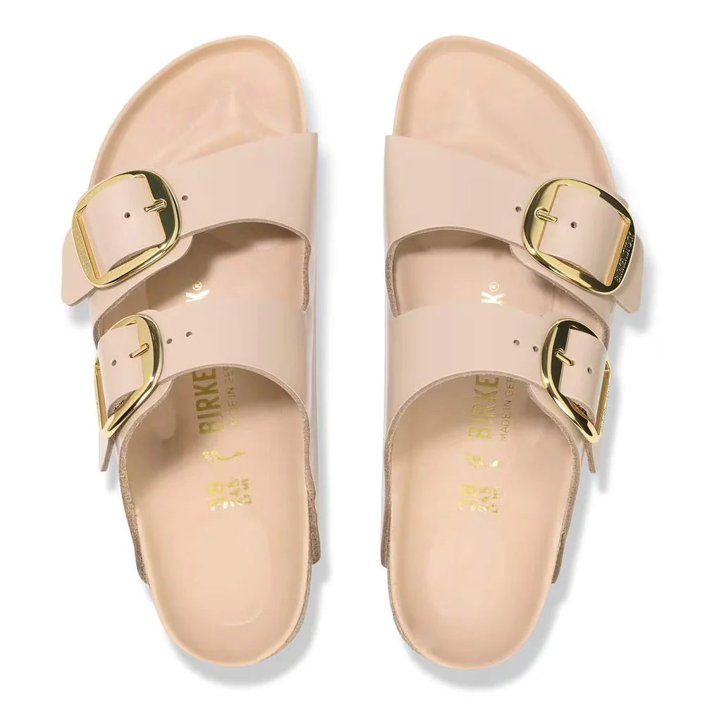 BIRKENSTOCK ARIZONA HIGH SHINE NEW BEIGE