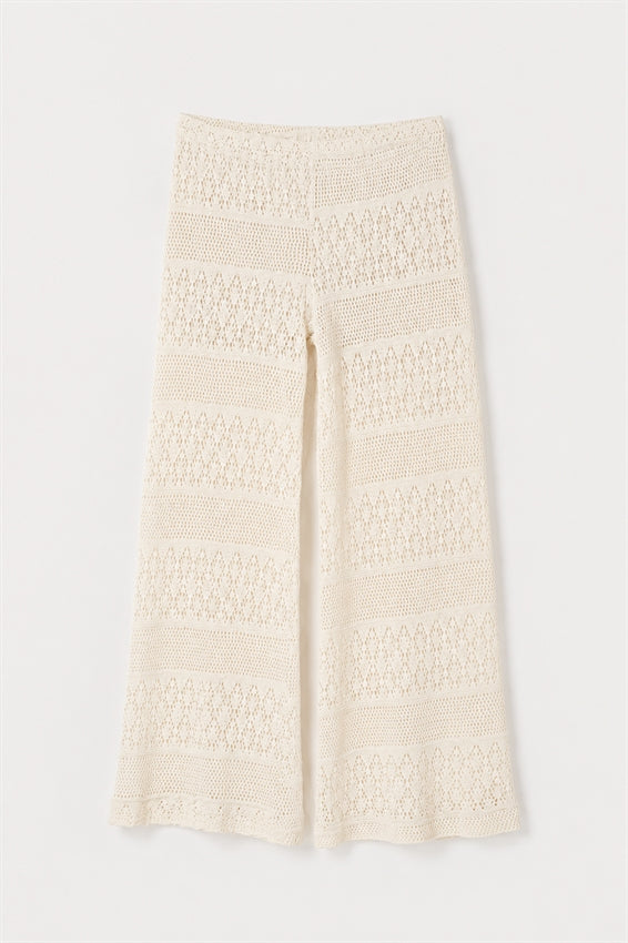 KIKISIX PANTALONE MACRAME BURRO