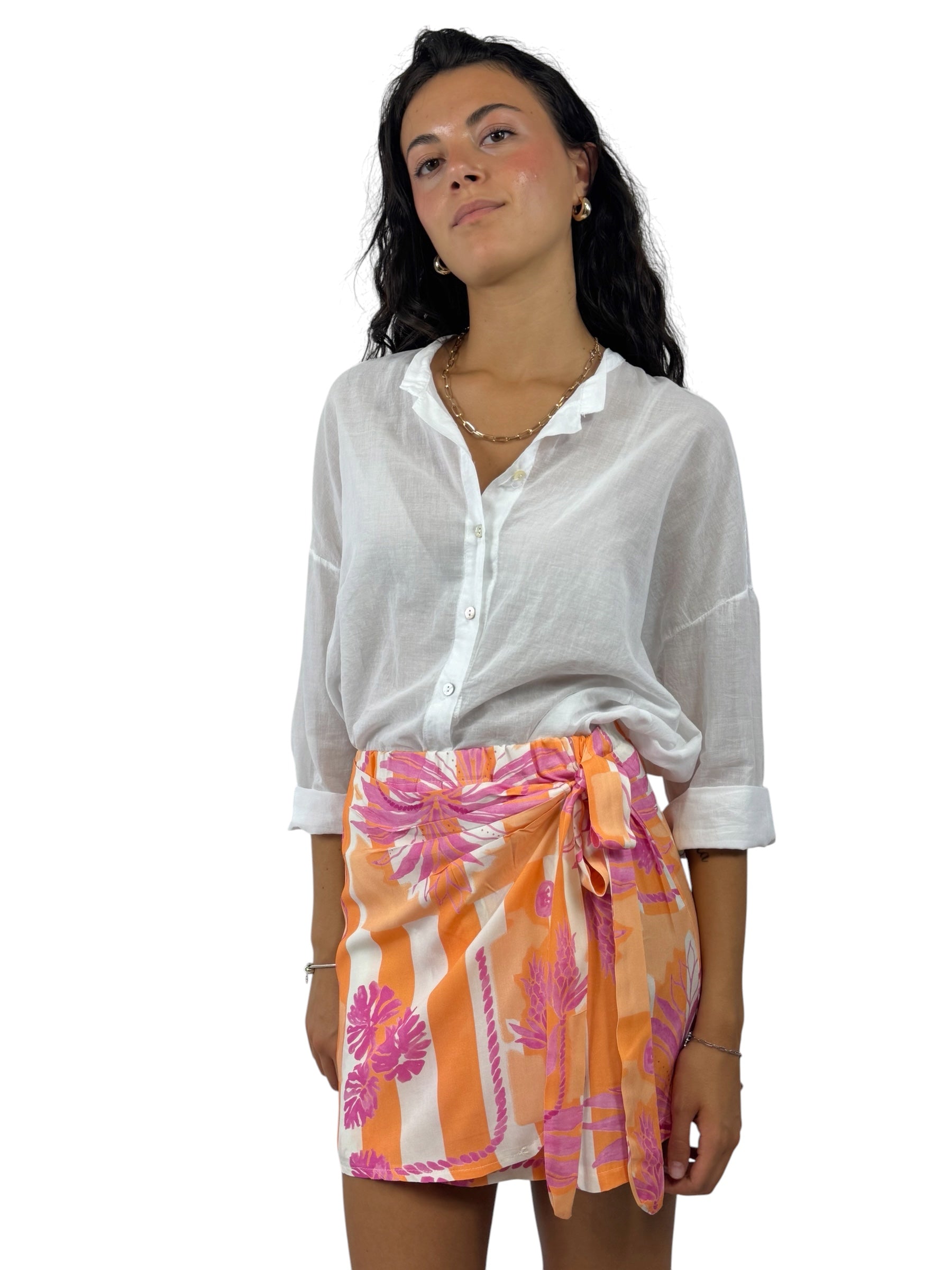KIKISIX CAMICIA COREANA BIANCA