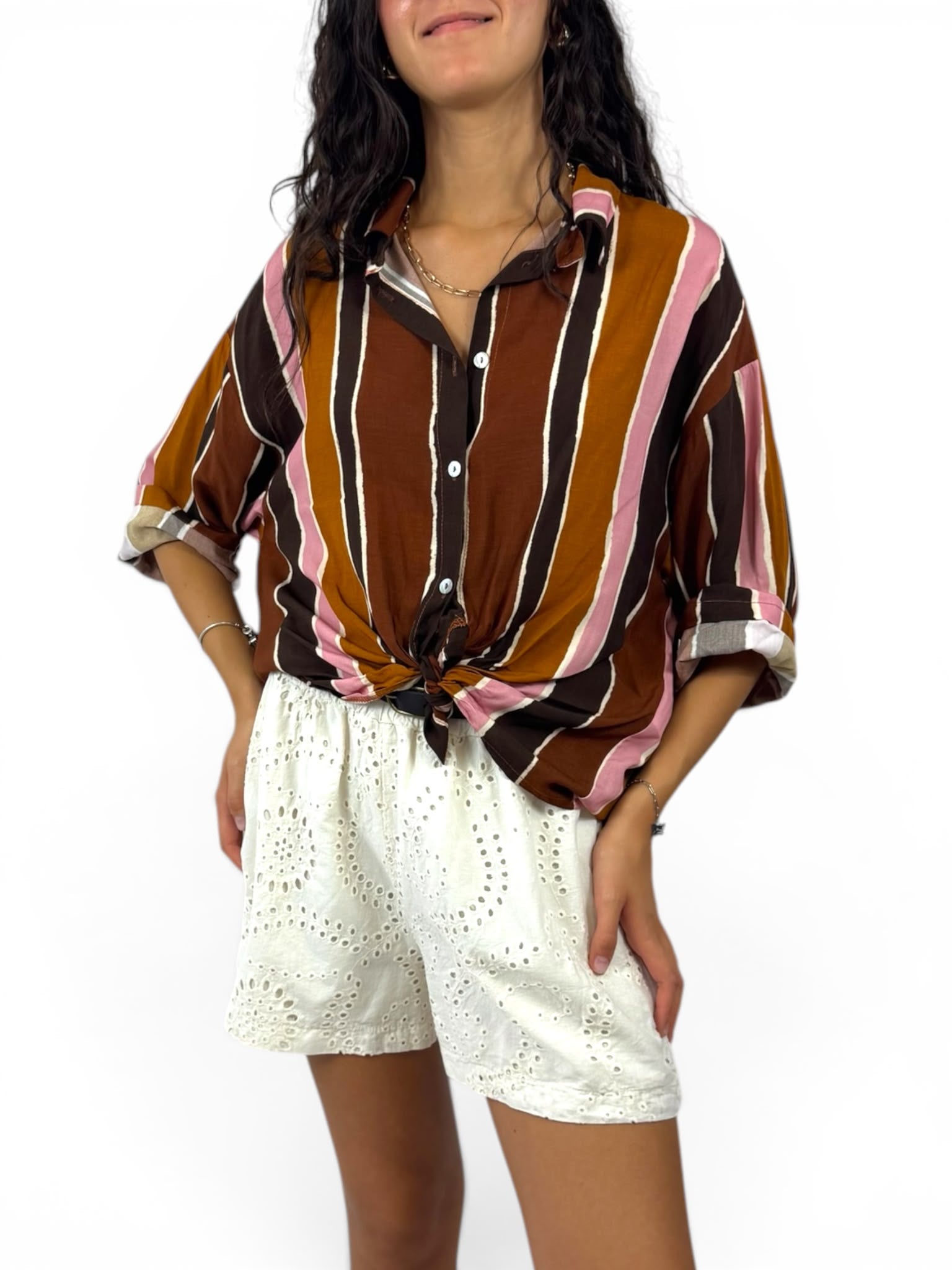 SUSY MIX CAMICIA RIGHE MORO