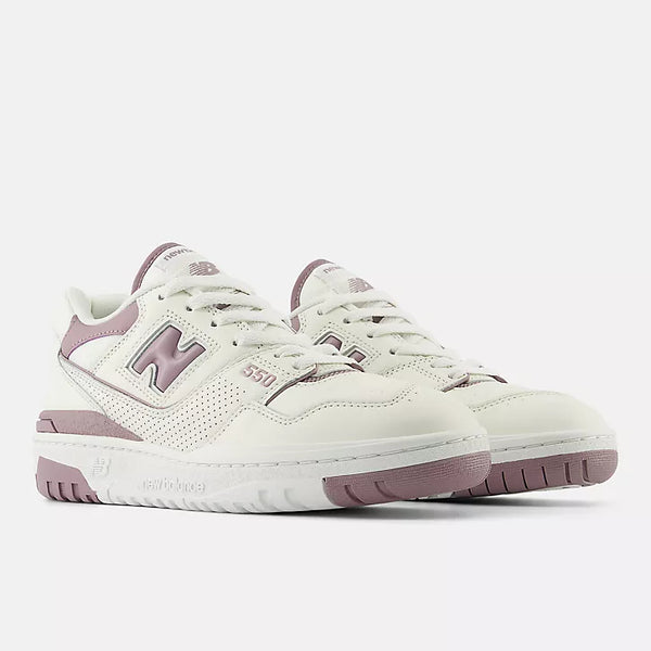 New Balance Sneaker donna in pelle bianca e malva