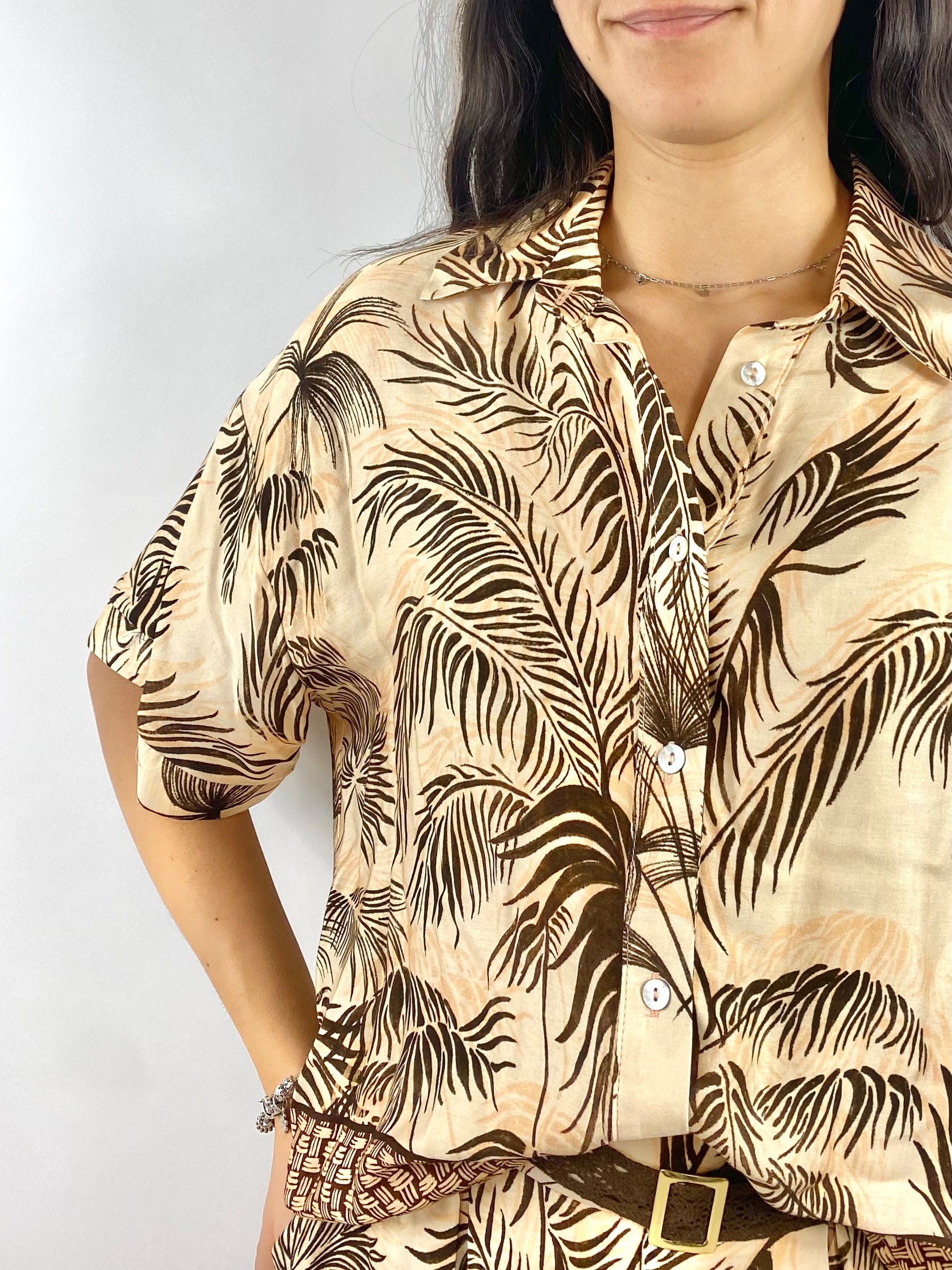 SUSY MIX CAMICIA FANTASIA MORO