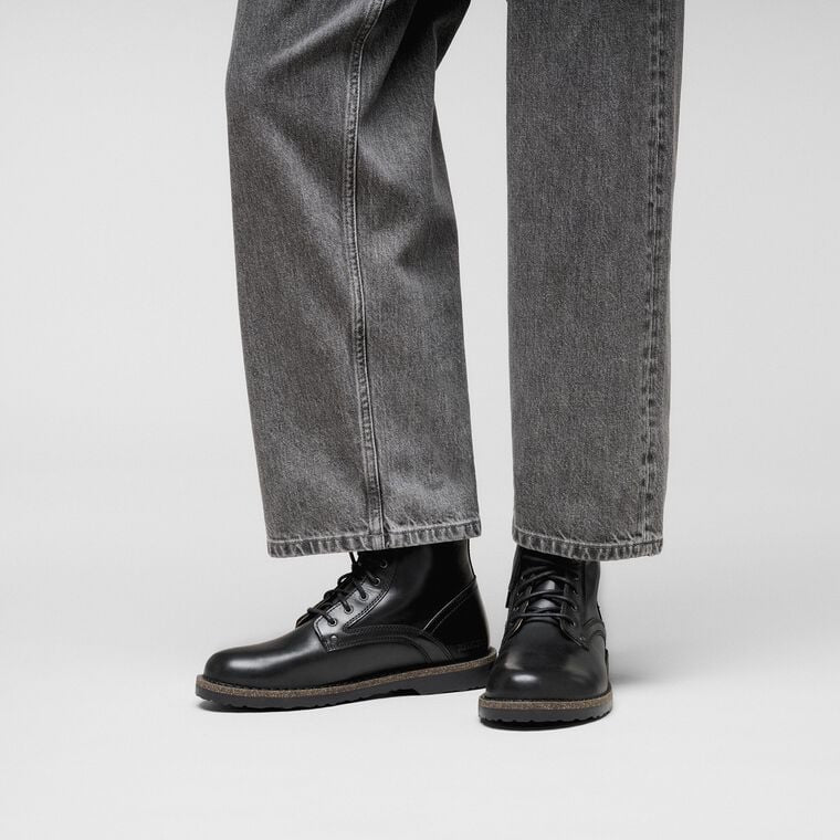 BIRKENSTOCK STIVALE IN PELLE NERO