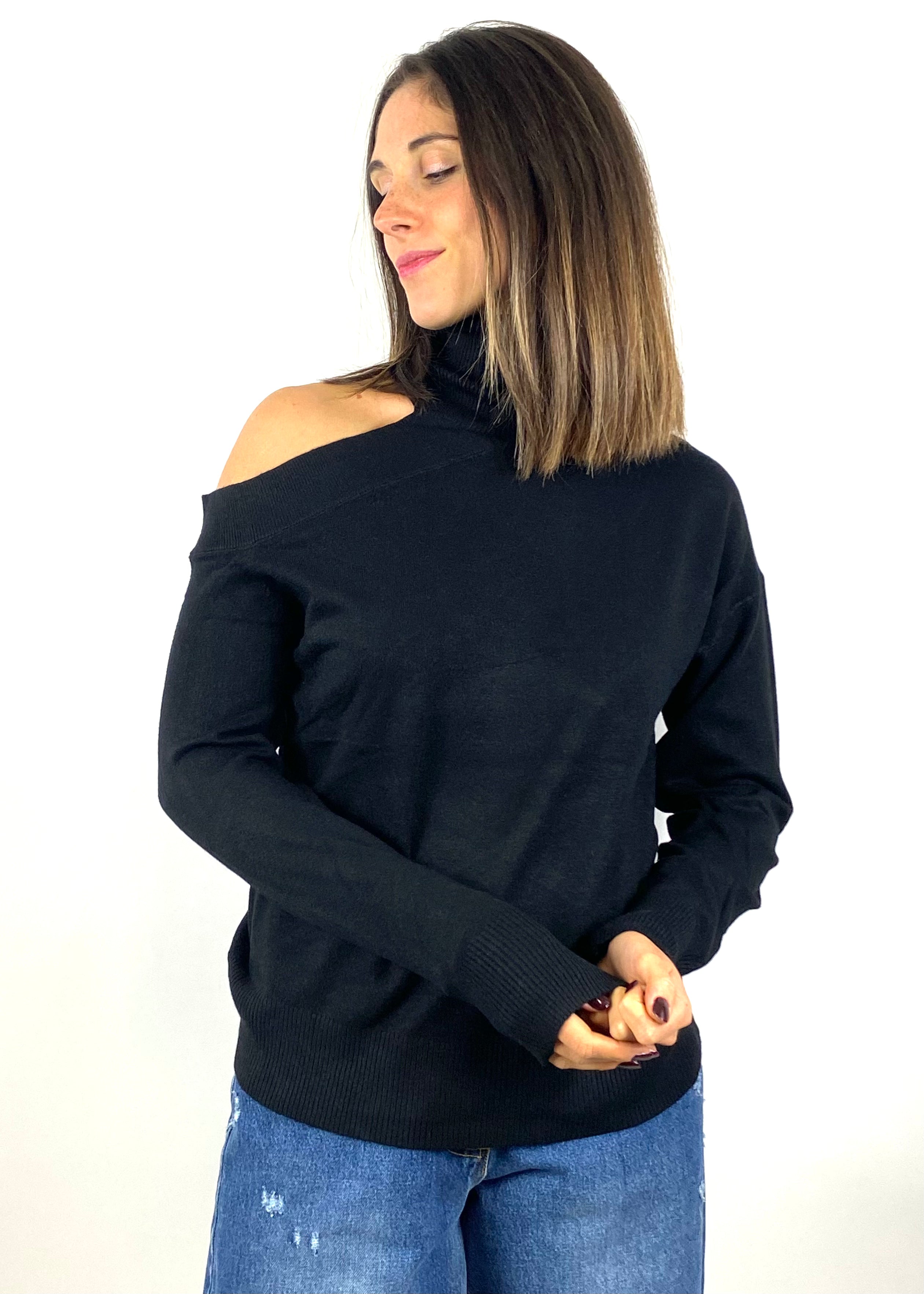 TWO WAY MAGLIA CUT OUT NERA