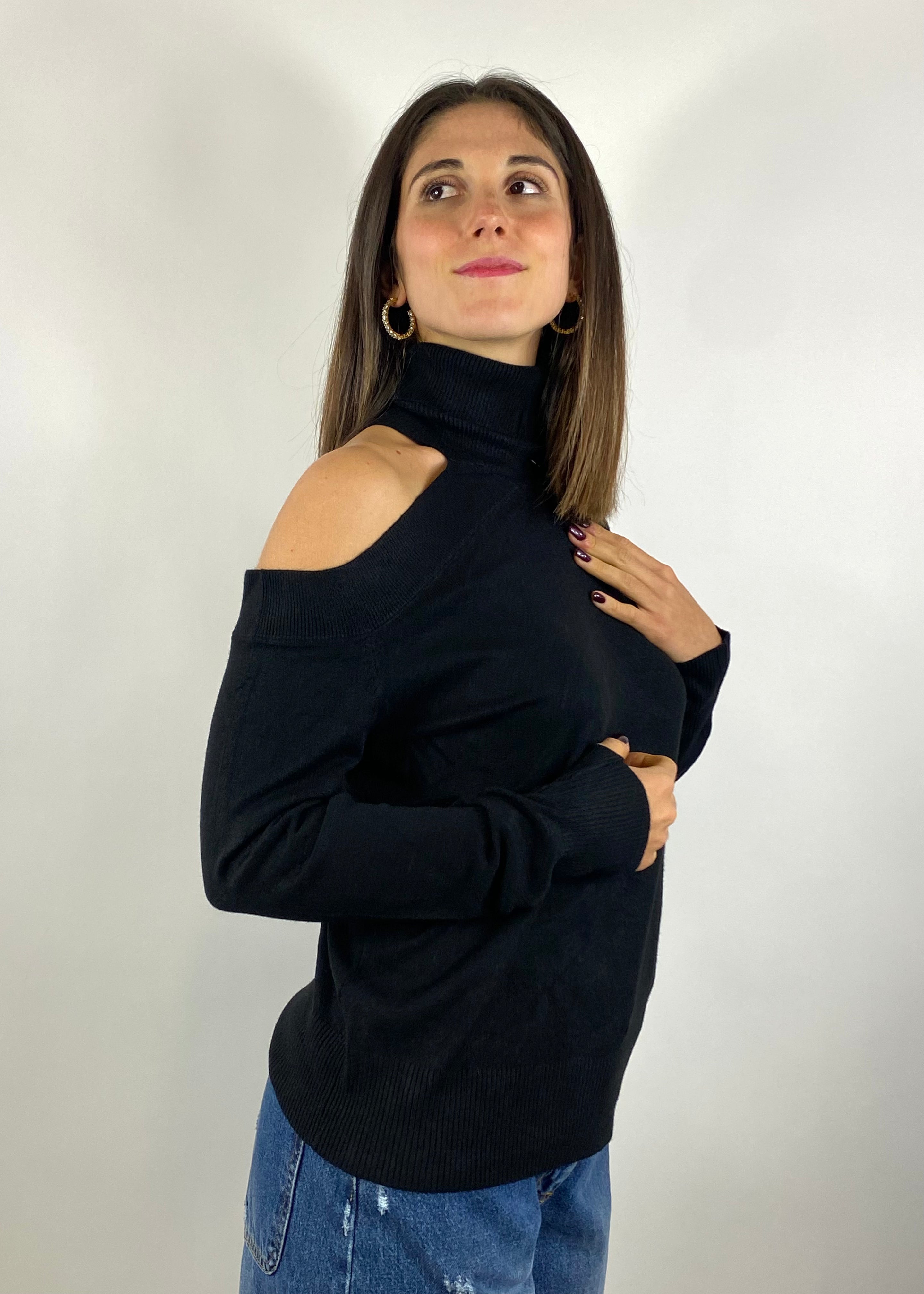 TWO WAY MAGLIA CUT OUT NERA