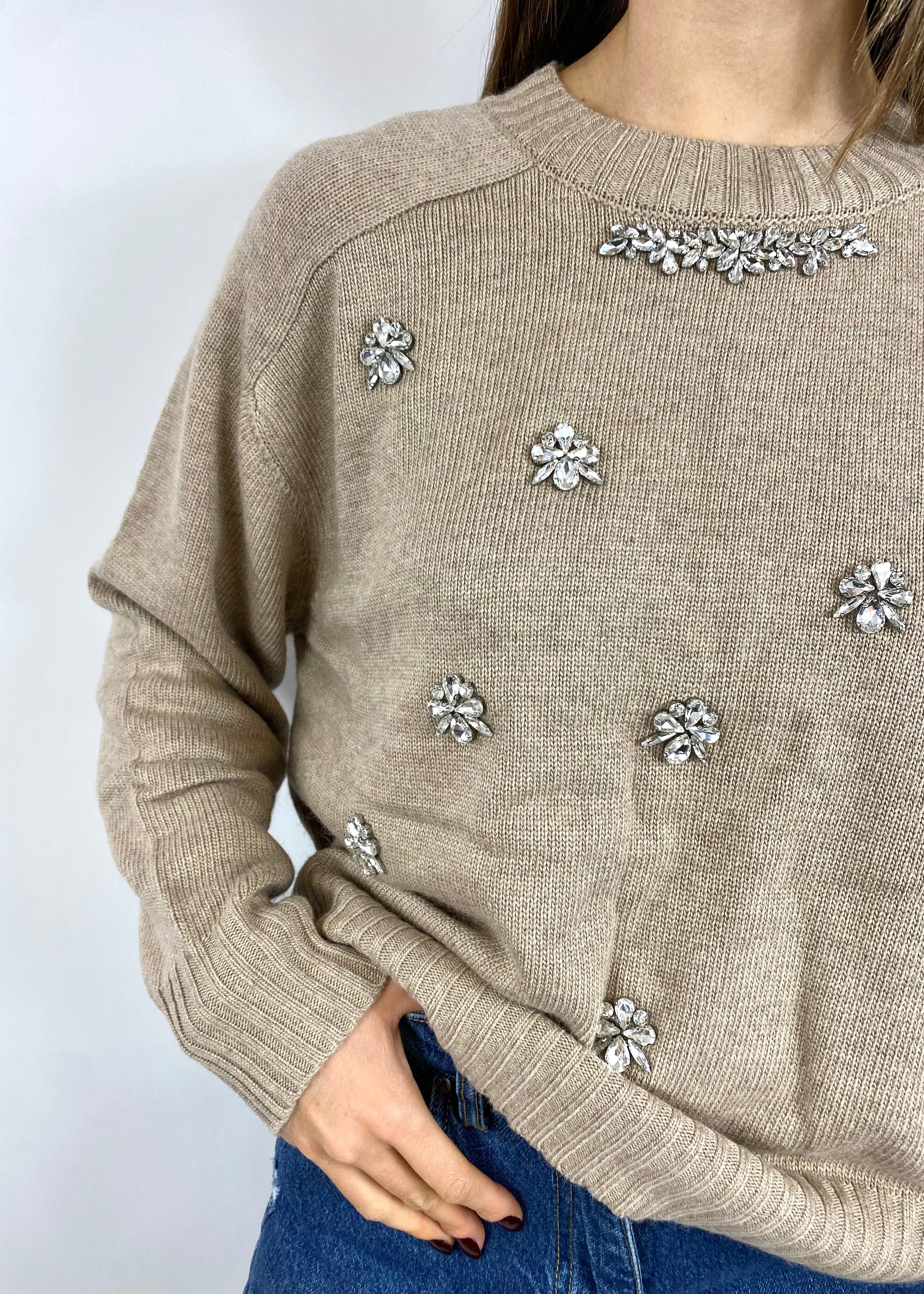 TWO WAY MAGLIONE CON STRASS CACHÀ