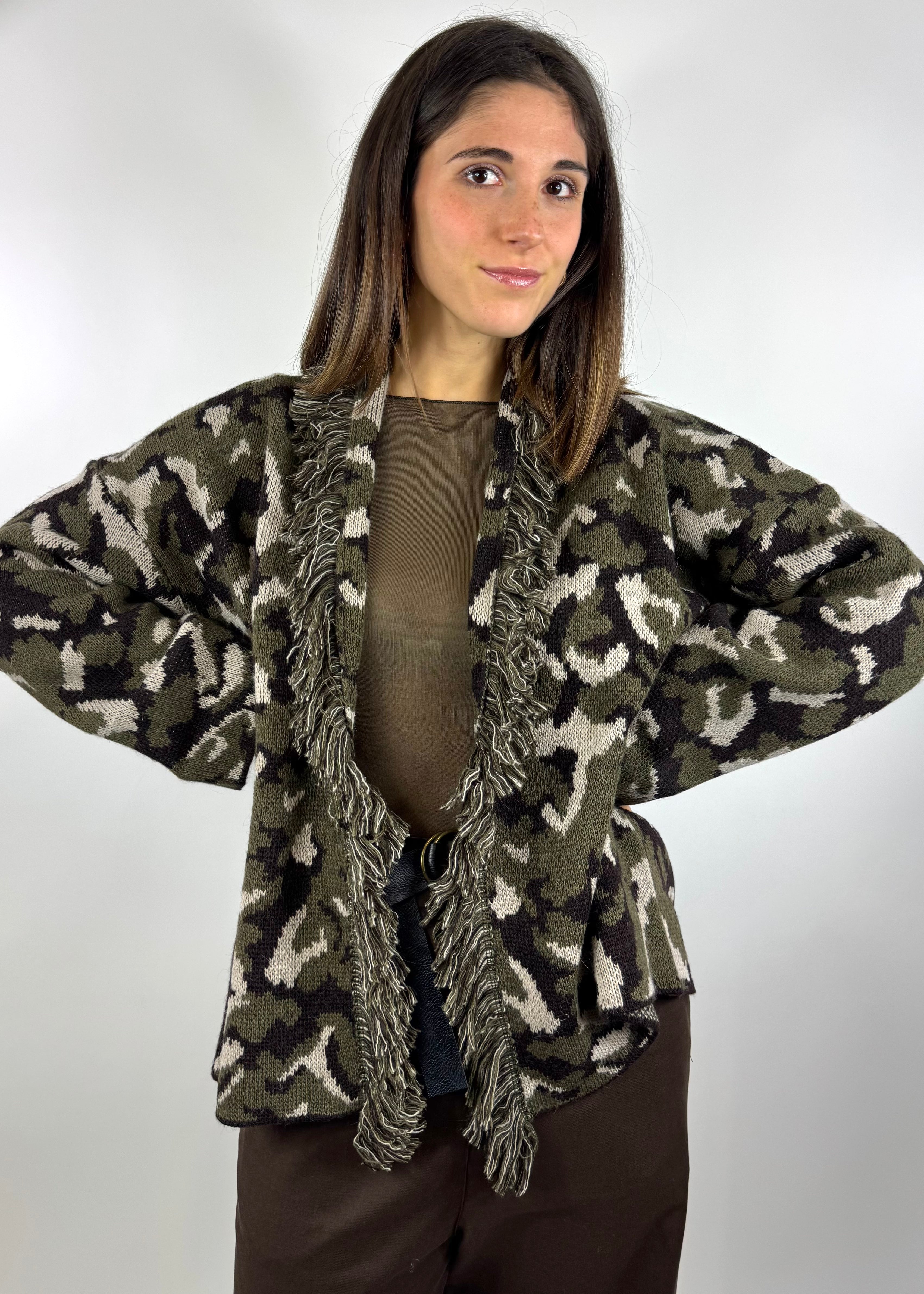 SUSY MIX CARDIGAN CAMOUFLAGE