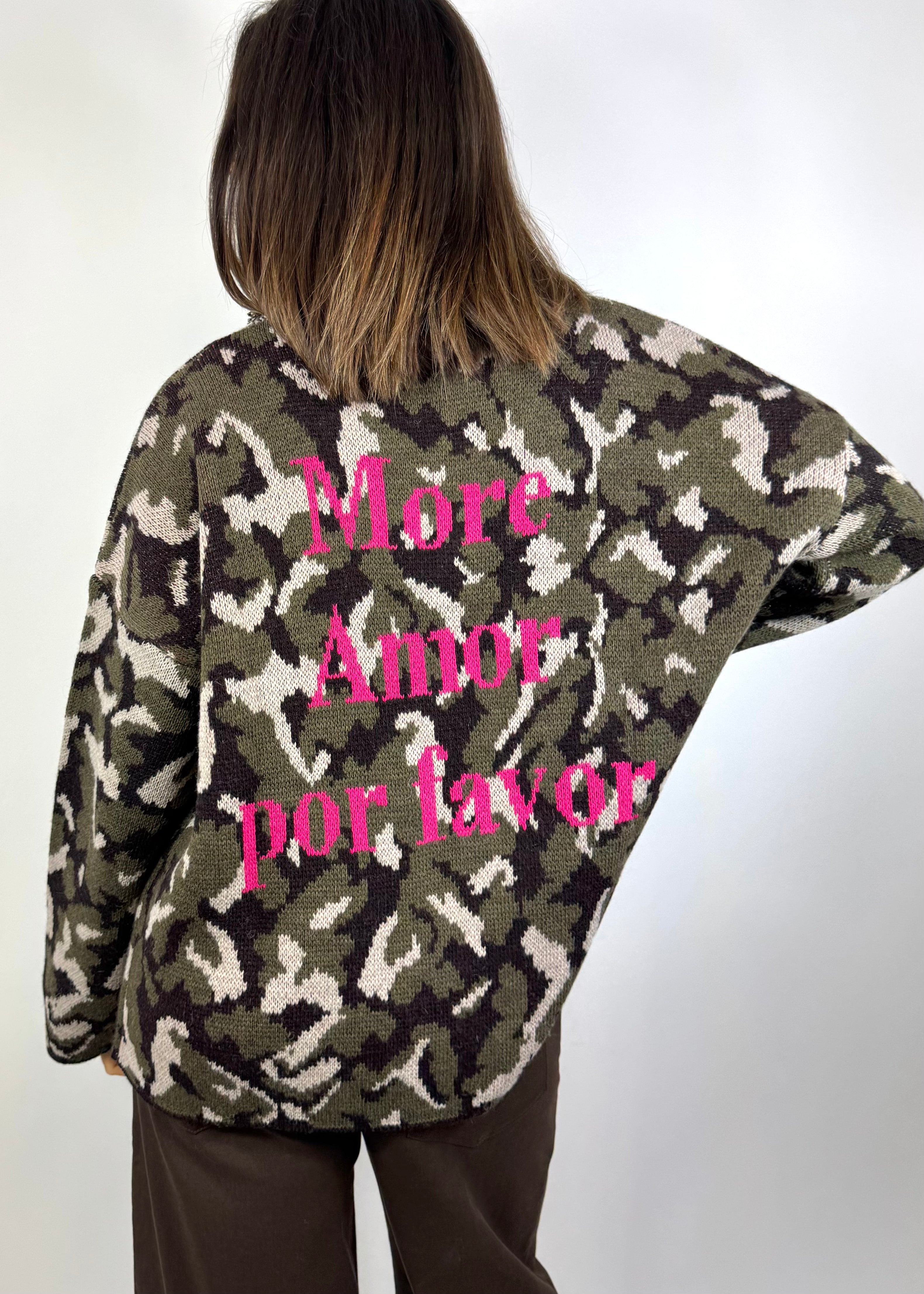 SUSY MIX CARDIGAN CAMOUFLAGE